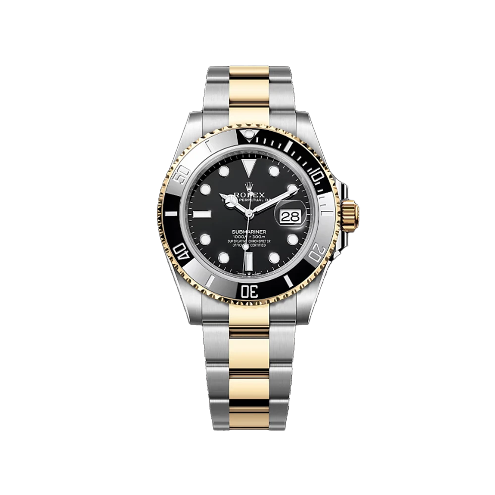 Submariner Date Oystersteel Saat - Çelik Siyah Altın