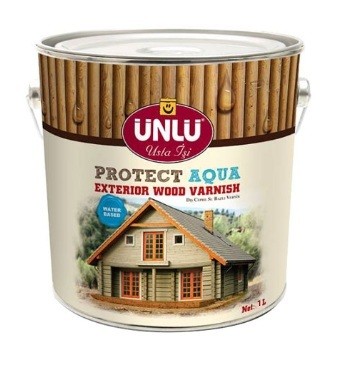 Ünlü Protect Aqua Su Bazlı Dış Cephe Vernik 1LT