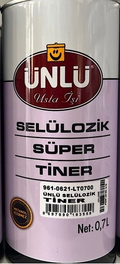 Ünlü Selülozik Süper Tiner - 0.70lt