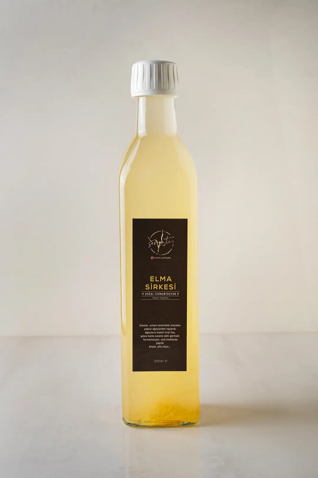 Serenti Elma Sirkesi Doğal Fermantasyon 3 Yıl Dinlendirilmiş 500 ml