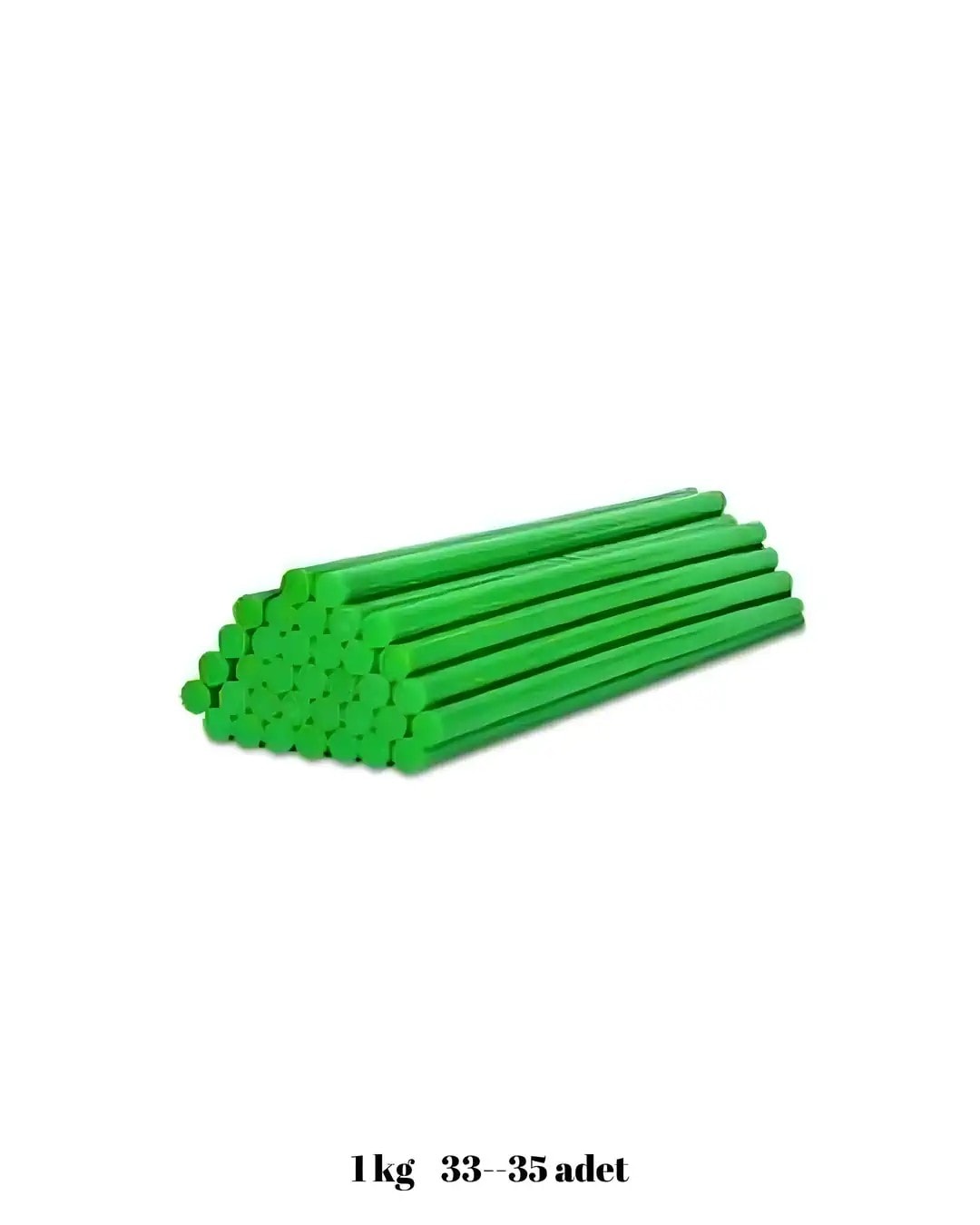 Yeşil  Silikon Mum Çubuk Kalın 11mmx 30cm 30 ADET