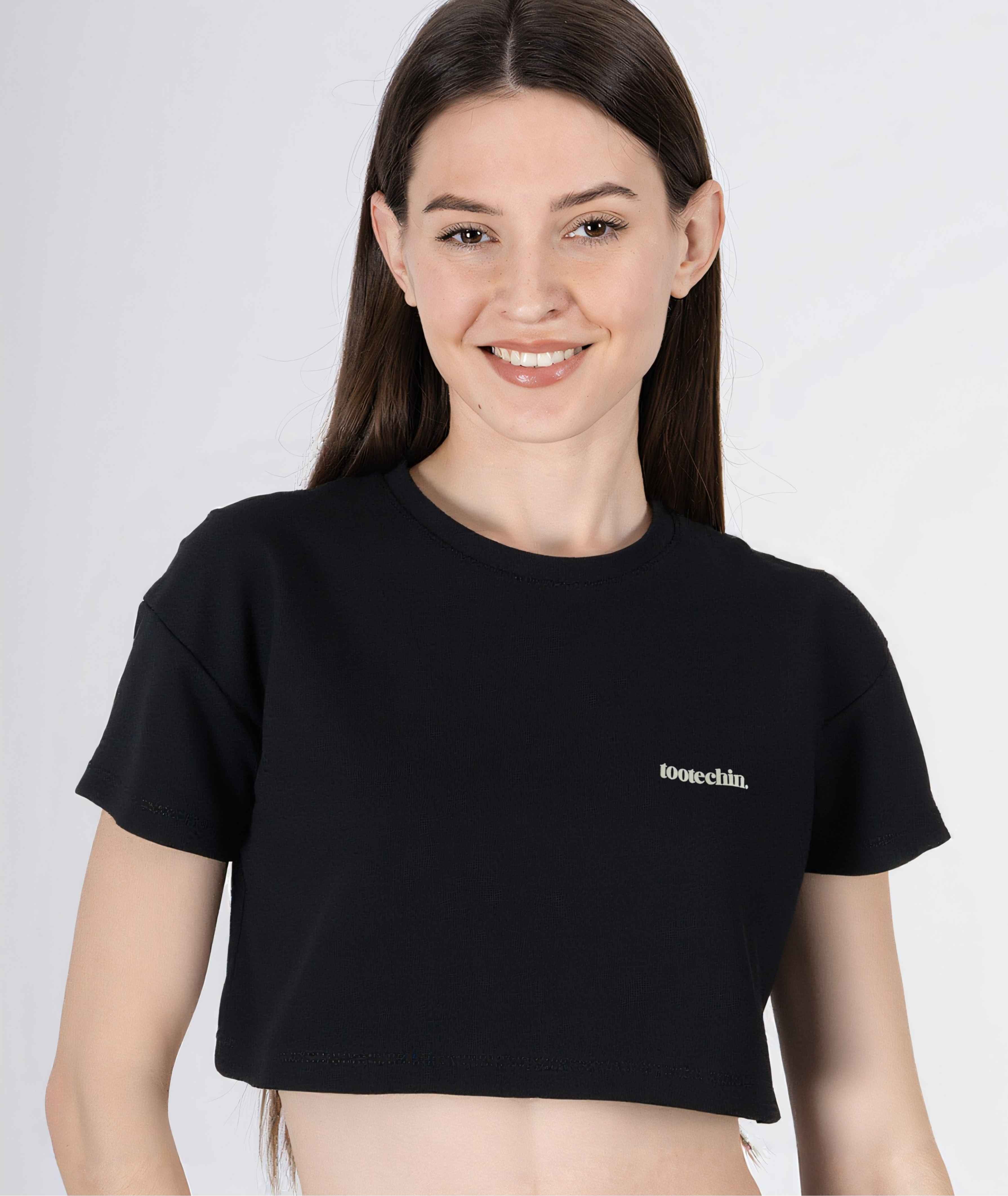Serin Tutan Modal Kumaş Crop Tasarım Vega Tshirt
