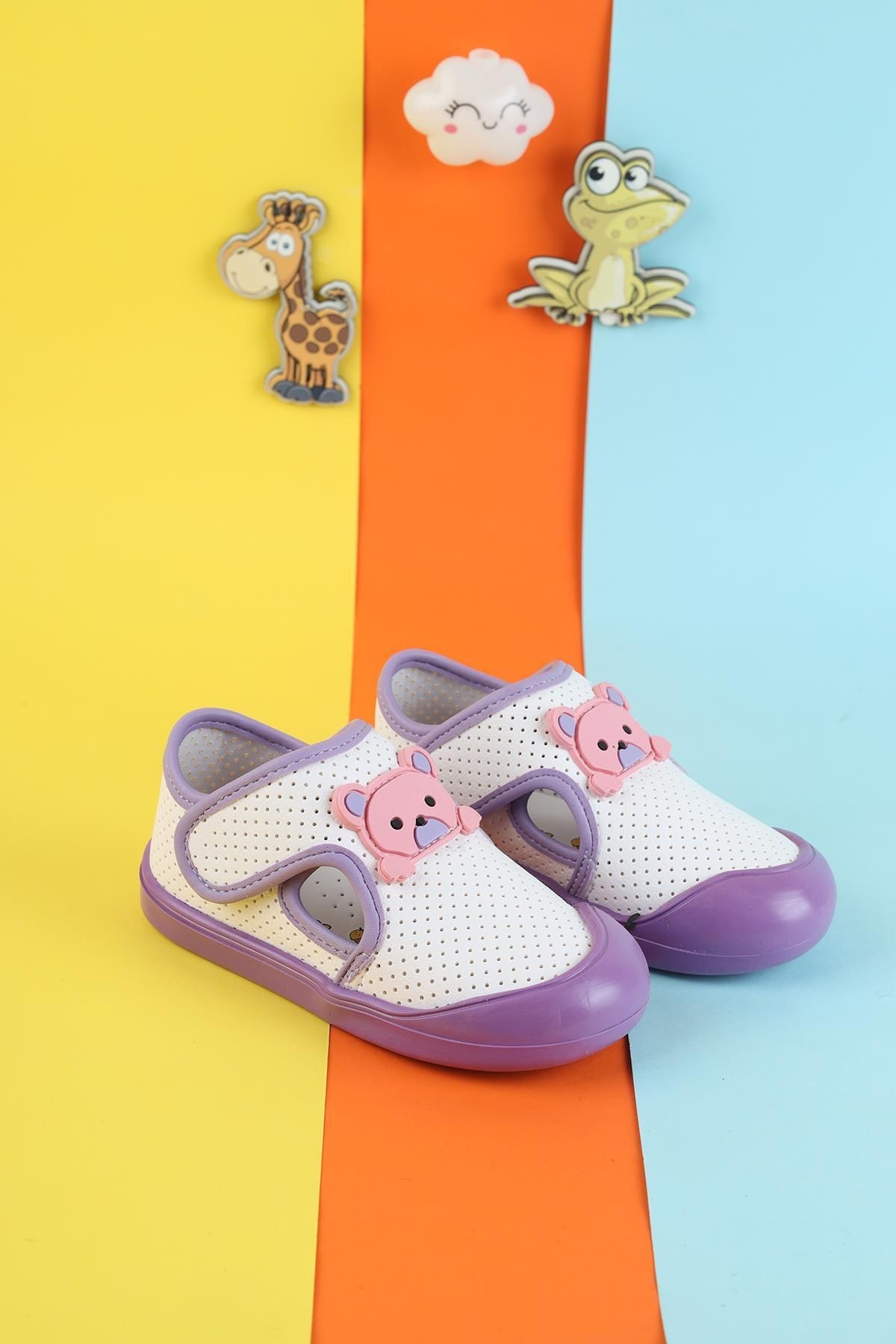 Çocuk Sandalet Bebe Sandalet Kız Çocuk Sandalet Renkli Sandalet Ayıcıklı Sandalet Yeni SezonSandalet