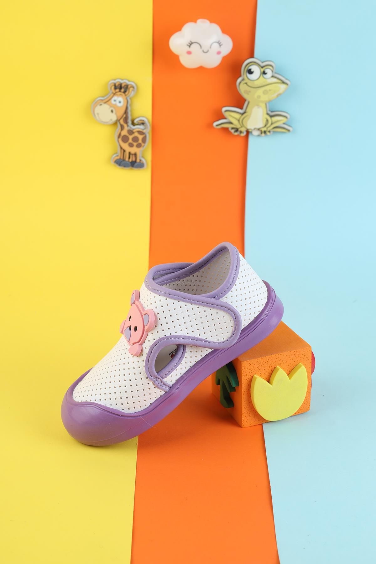 Çocuk Sandalet Bebe Sandalet Kız Çocuk Sandalet Renkli Sandalet Ayıcıklı Sandalet Yeni SezonSandalet