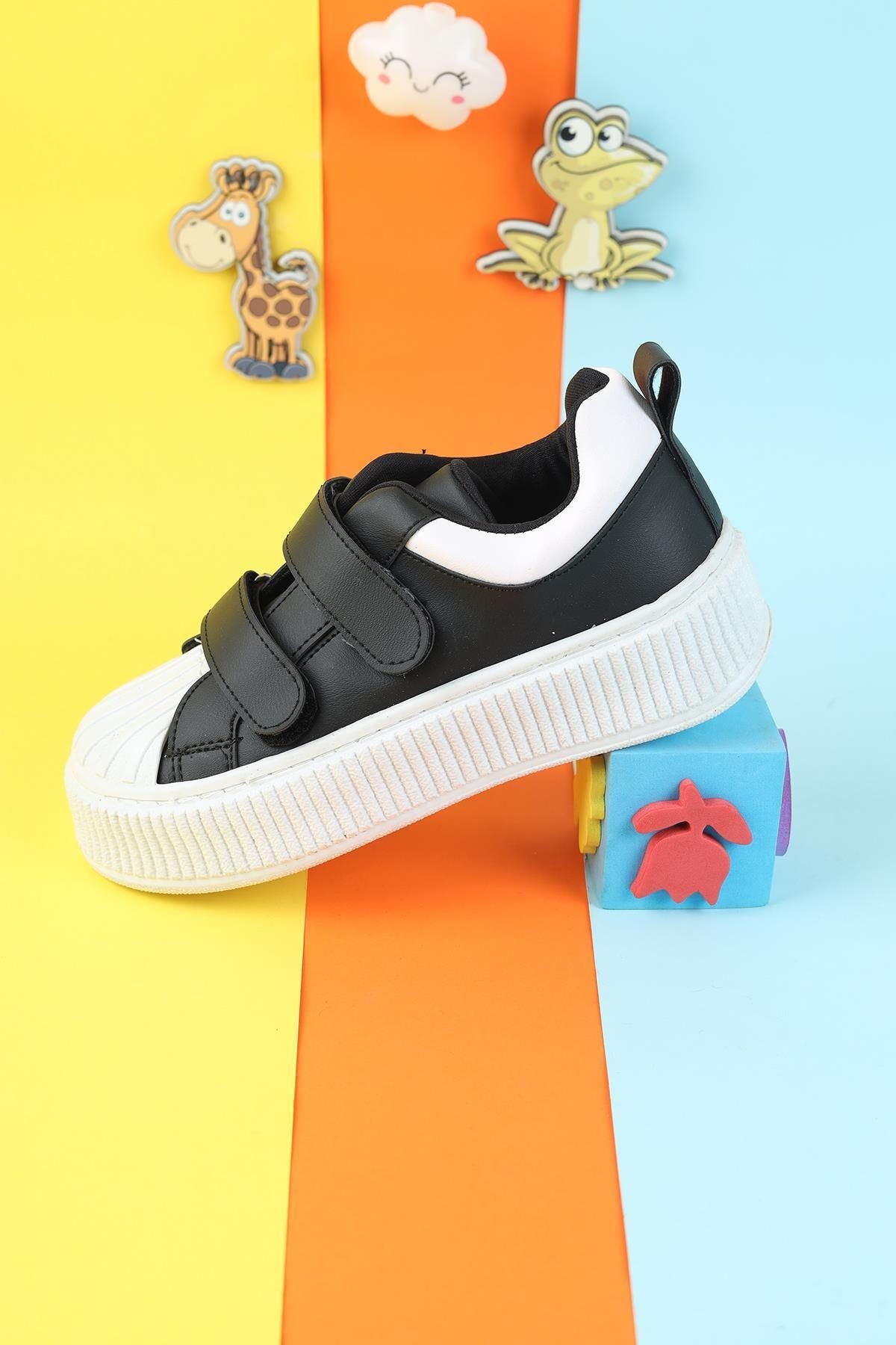 Unisex Çocuk Spor Ayakkabı Esnek Hava Alabilen Çocuk Ayakkabısı Beyaz Sade Spor Günlük Sneaker