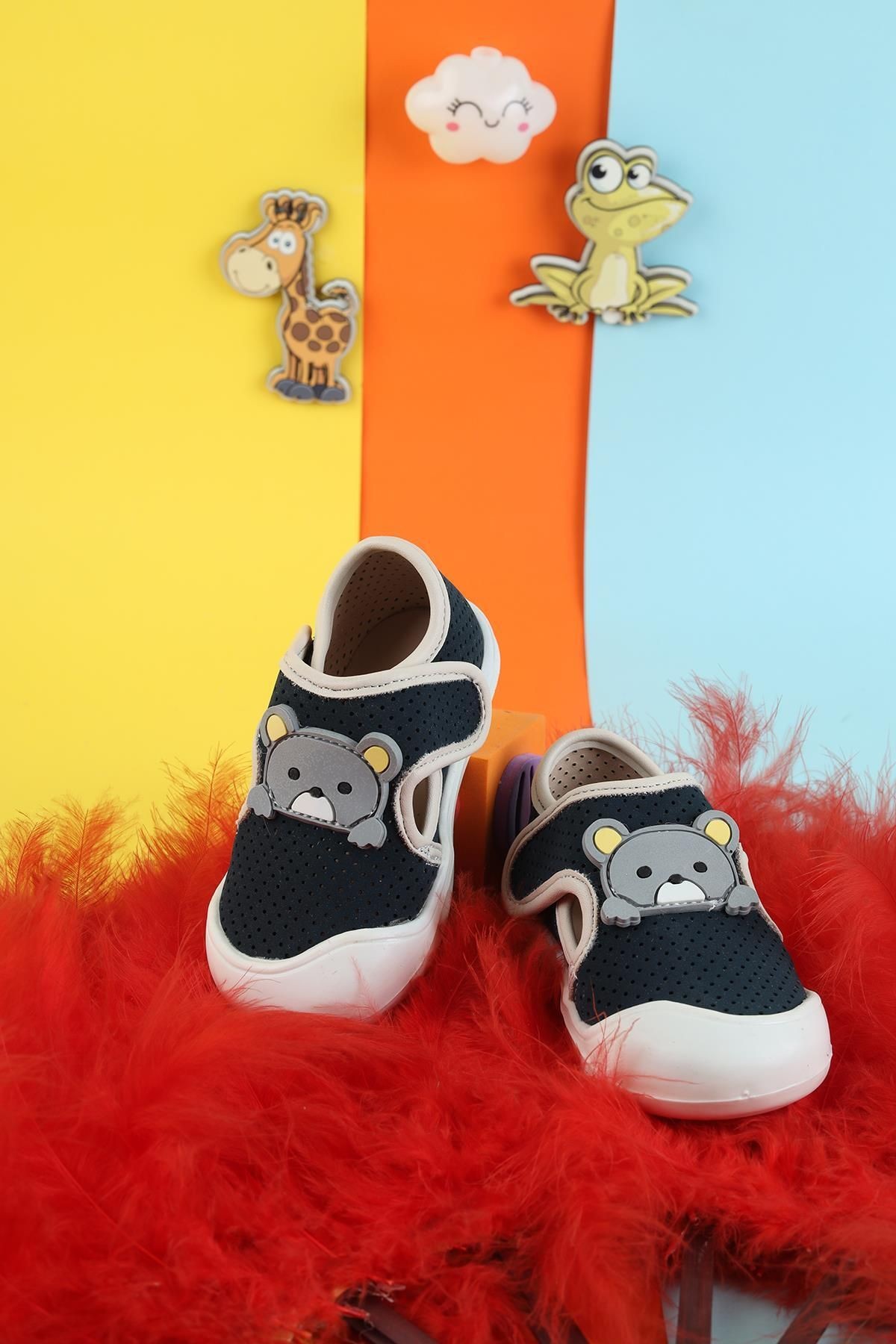 Unisex Çocuk Sandalet Bebe Sandalet Çocuk Sandalet Renkli Sandalet Ayıcıklı Sandalet Yeni Sandalet