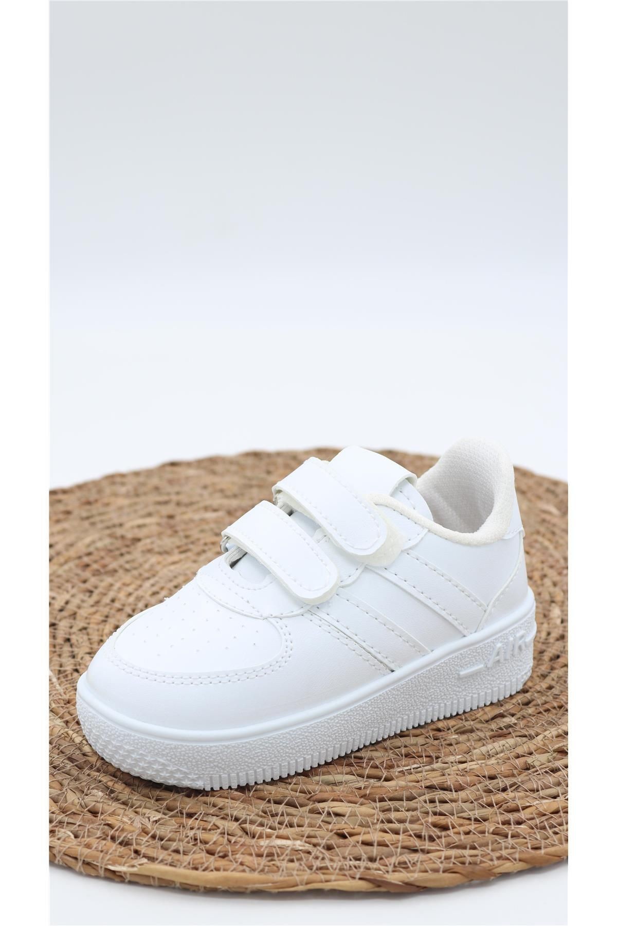 Unisex Air Taban Rahat Nefes Alır Beyaz Çocuk Spor Ayakkabı Çocuk Sneaker Ayakkabı