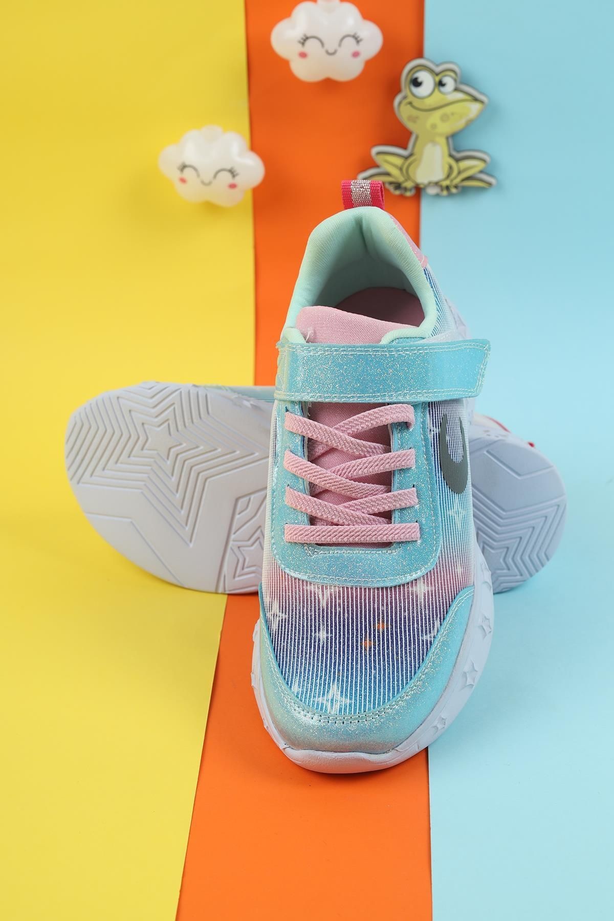 Özel Tasarım Tam Ortapedik Esnek Hava Alabilen Çocuk Spor Ayakkabısı Özel Gün Sneaker Yeni Sezon