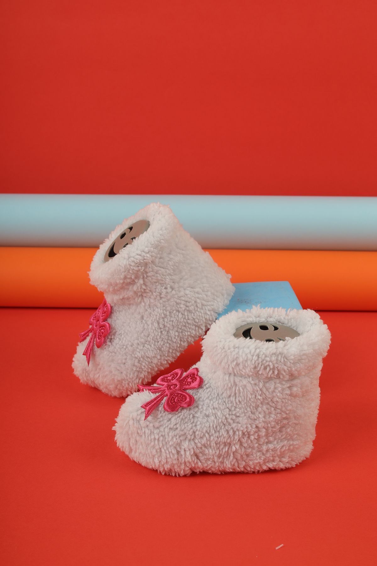 Unisex Bebek Yeni Doğan Fiyonk Detaylı Hassas Ciltlere Uygun Rahat Giyinimli Patik Pantif Ayakkabı