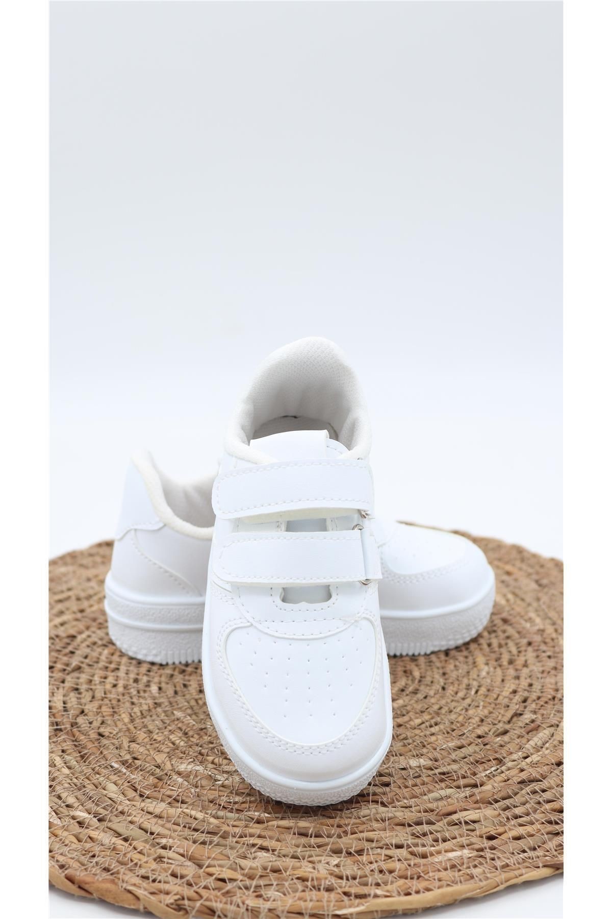 Unisex Air Taban Rahat Nefes Alır Beyaz Çocuk Spor Ayakkabı Çocuk Sneaker Ayakkabı