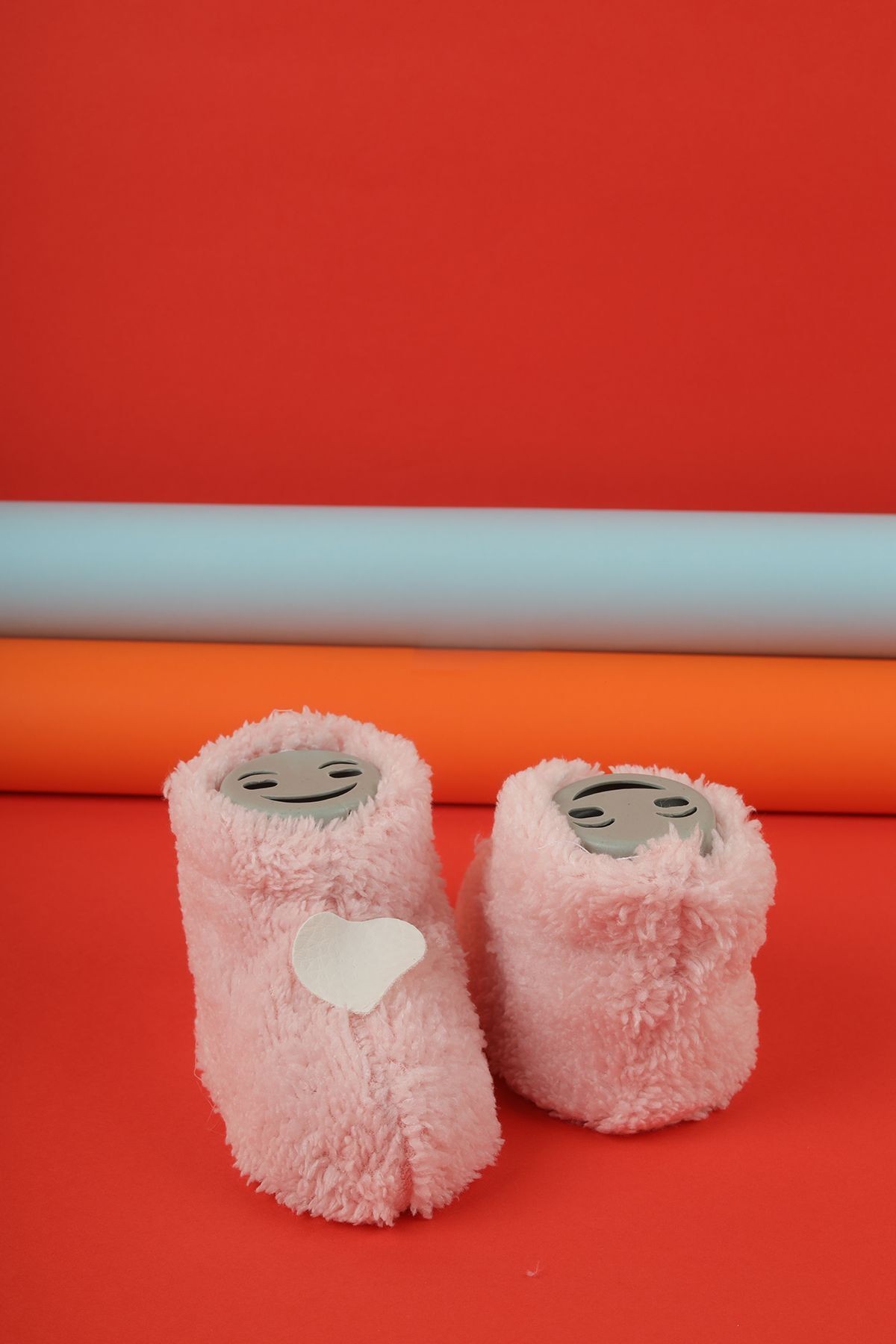 Unisex Bebek Yeni Doğan Beyaz Mavi Detaylı Hassas Ciltlere Uygun Rahat Giyinimli Bebek Patik Pantif