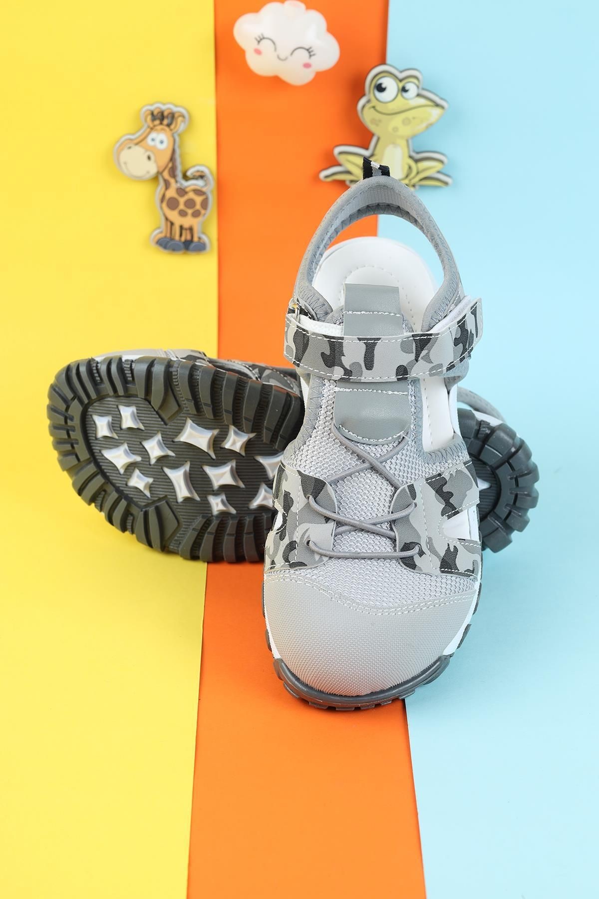 Unisex Çocuk Sandalet Önü Kapalı Sandalet Renkli Sandalet Ortopedik Sandalet Yeni Sezon Sandalet