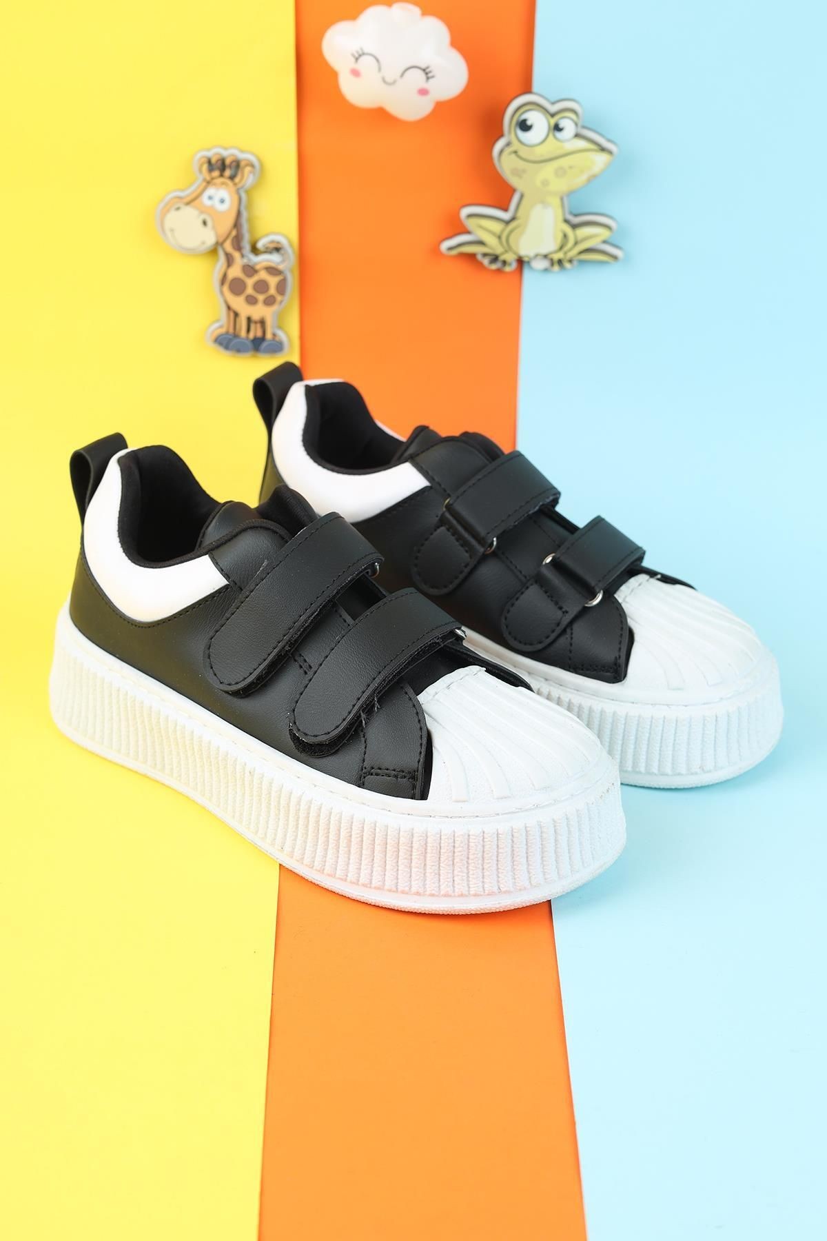 Unisex Çocuk Spor Ayakkabı Esnek Hava Alabilen Çocuk Ayakkabısı Beyaz Sade Spor Günlük Sneaker
