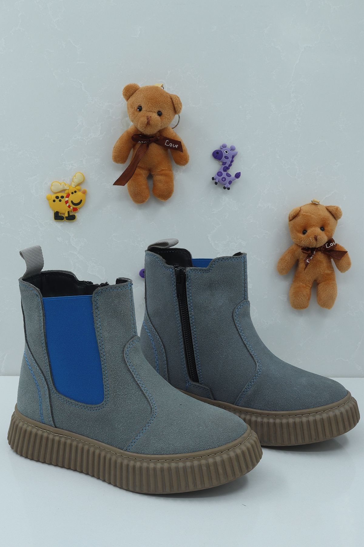 Unisex Sıcak Tutan Astarlı Chunky Kaymaz ve Rahat Taban Fuşya Çocuk Kışlık Bot Kışlık Çocuk Bot