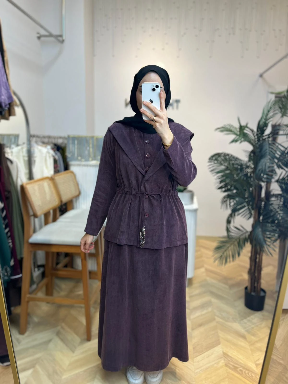 Ceketli İpek Cupra Bordo