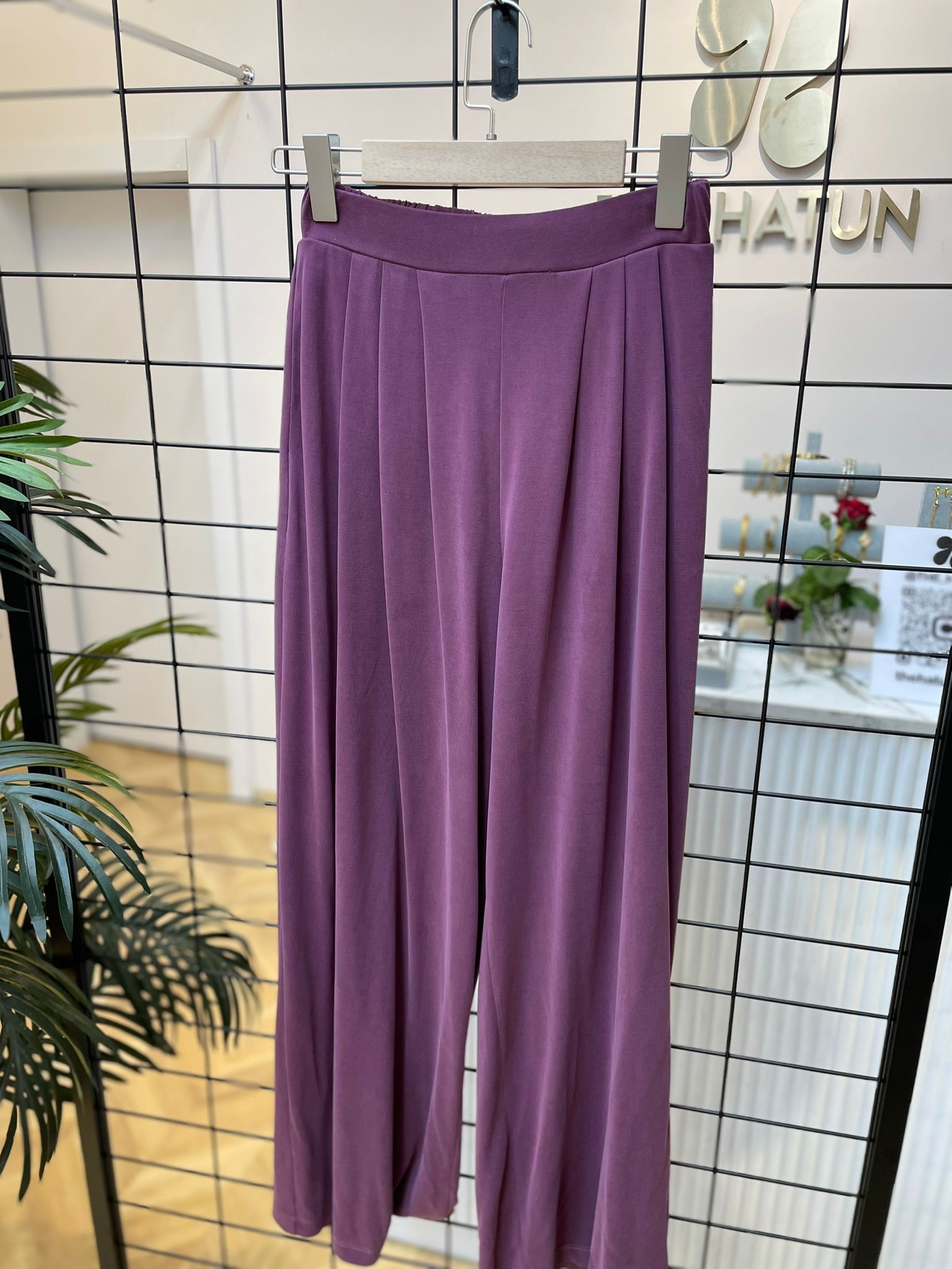 PİLELİ MODAL PANTOLON BORDO