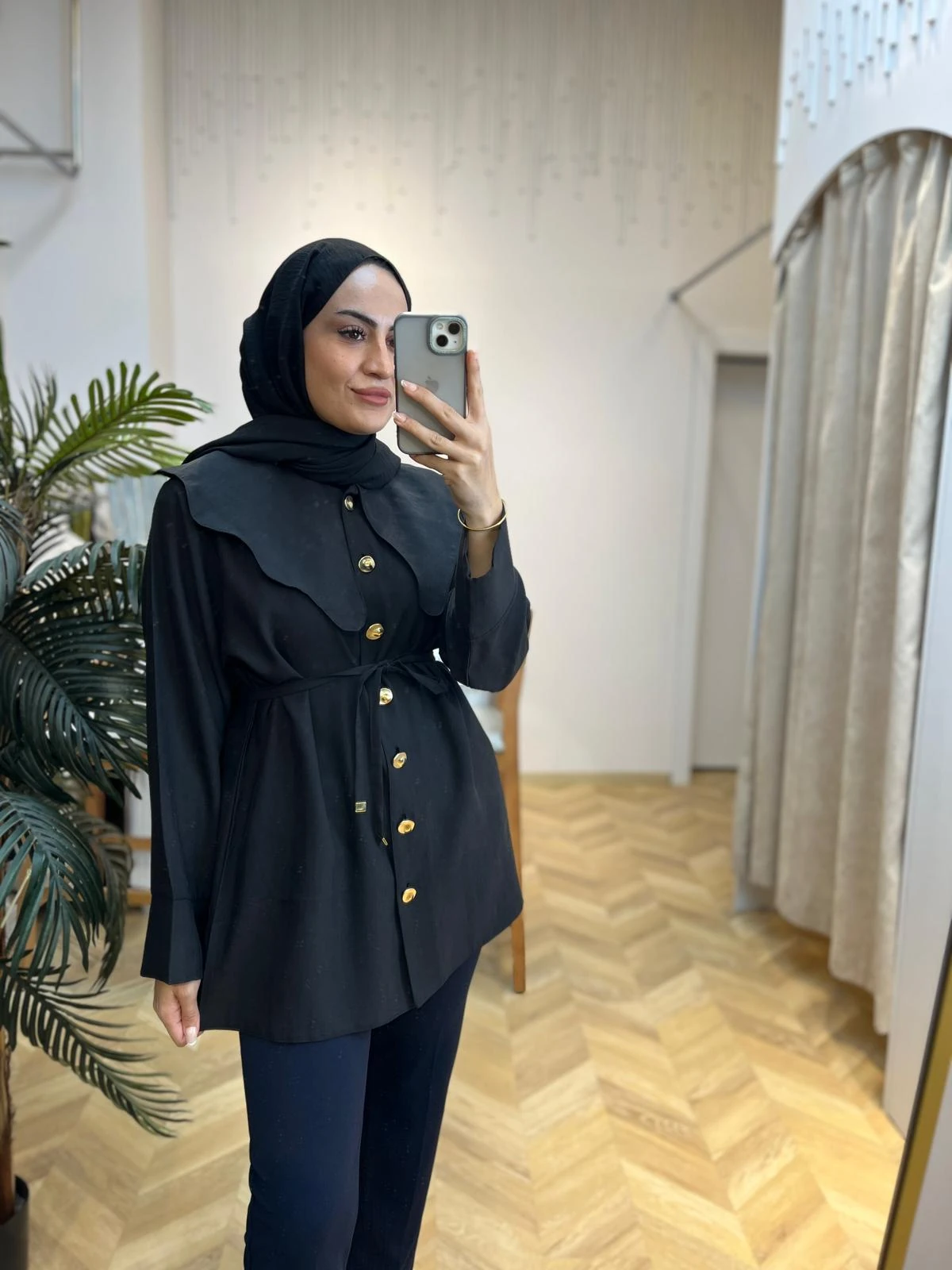 Papatya Gömlek Siyah