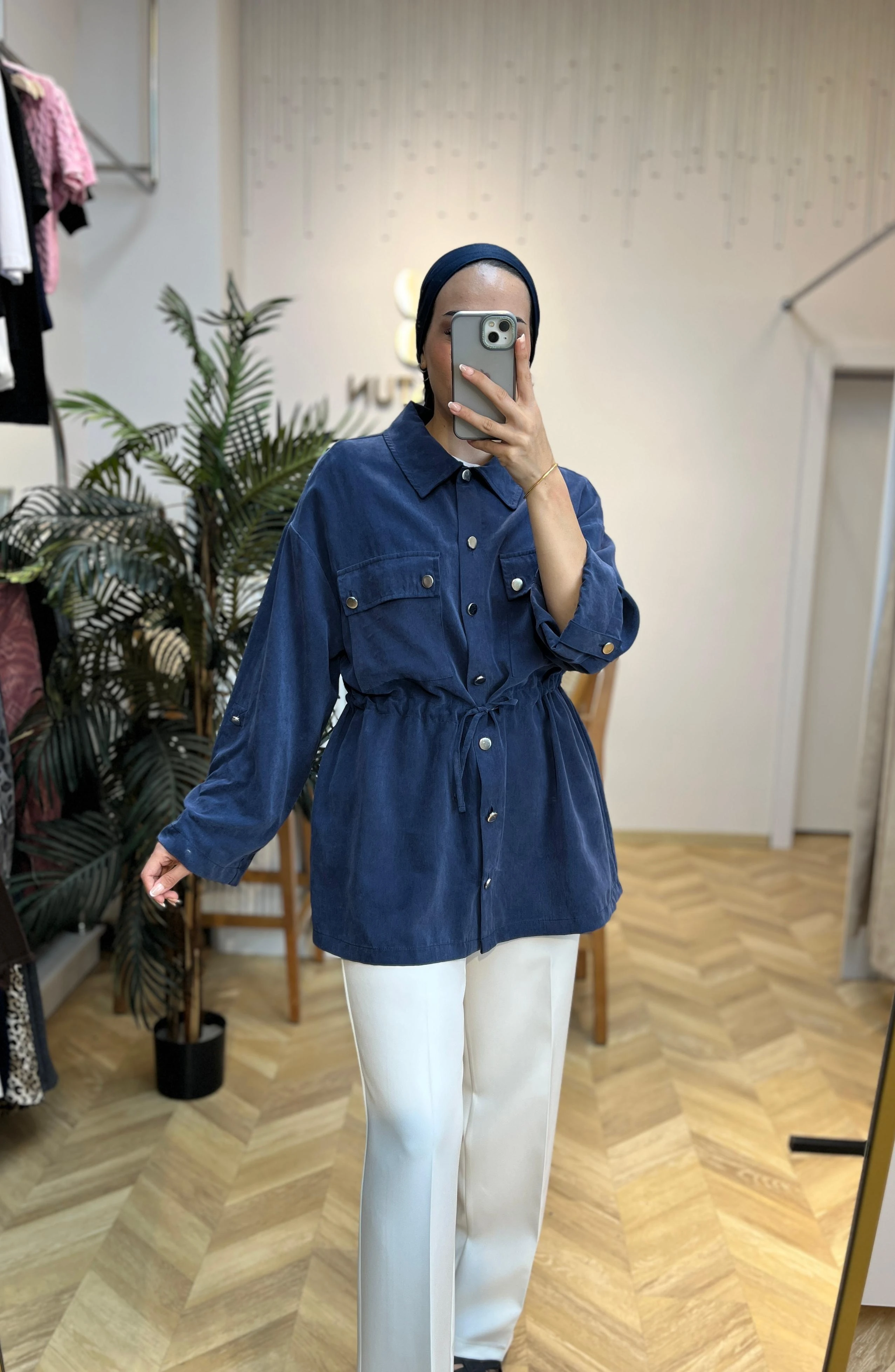 Pamuk Saten Pantolon Beyaz