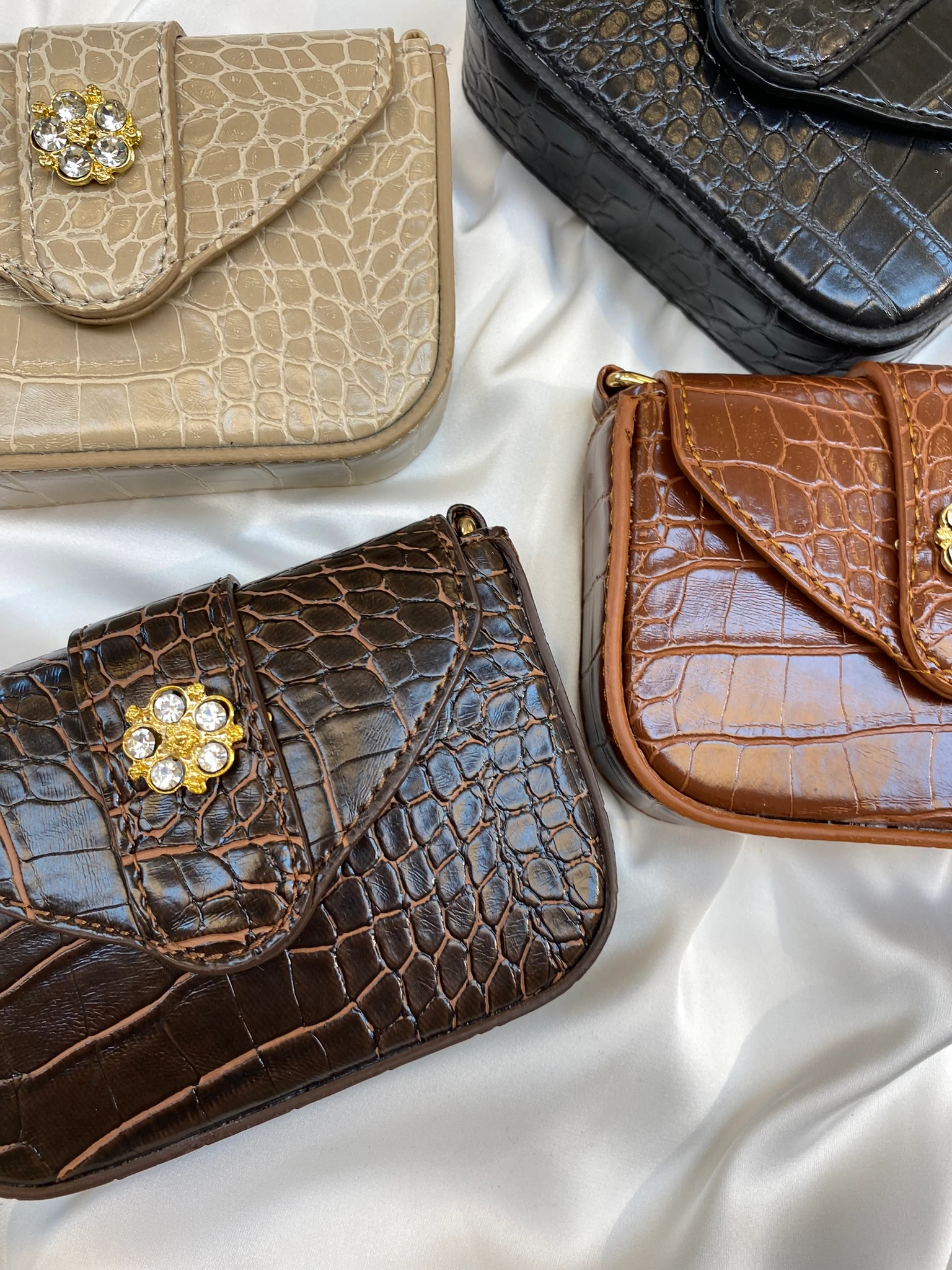 Tokalı Küçük Çanta Acı Kahve