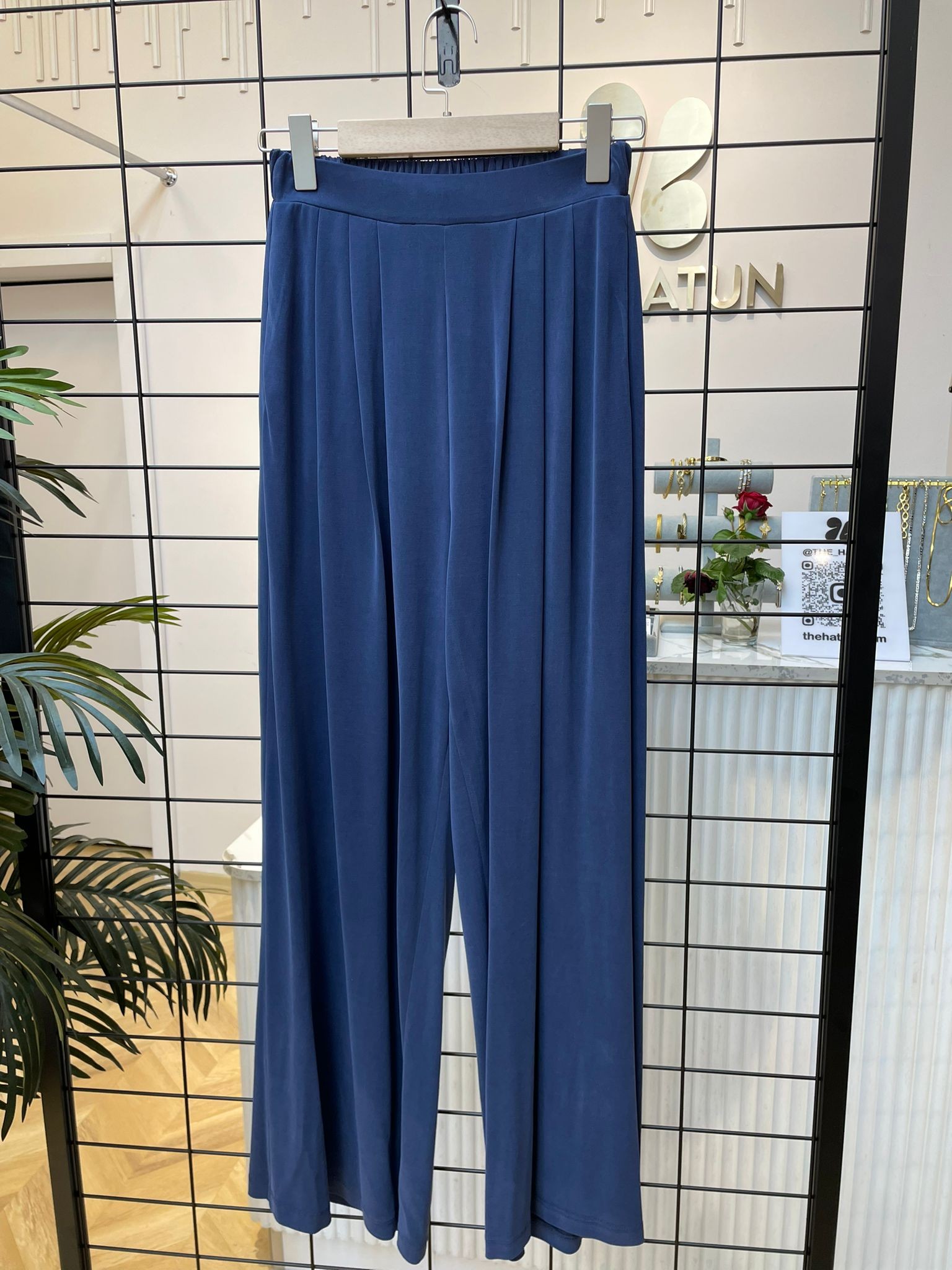 PİLELİ MODAL PANTOLON LACİVERT