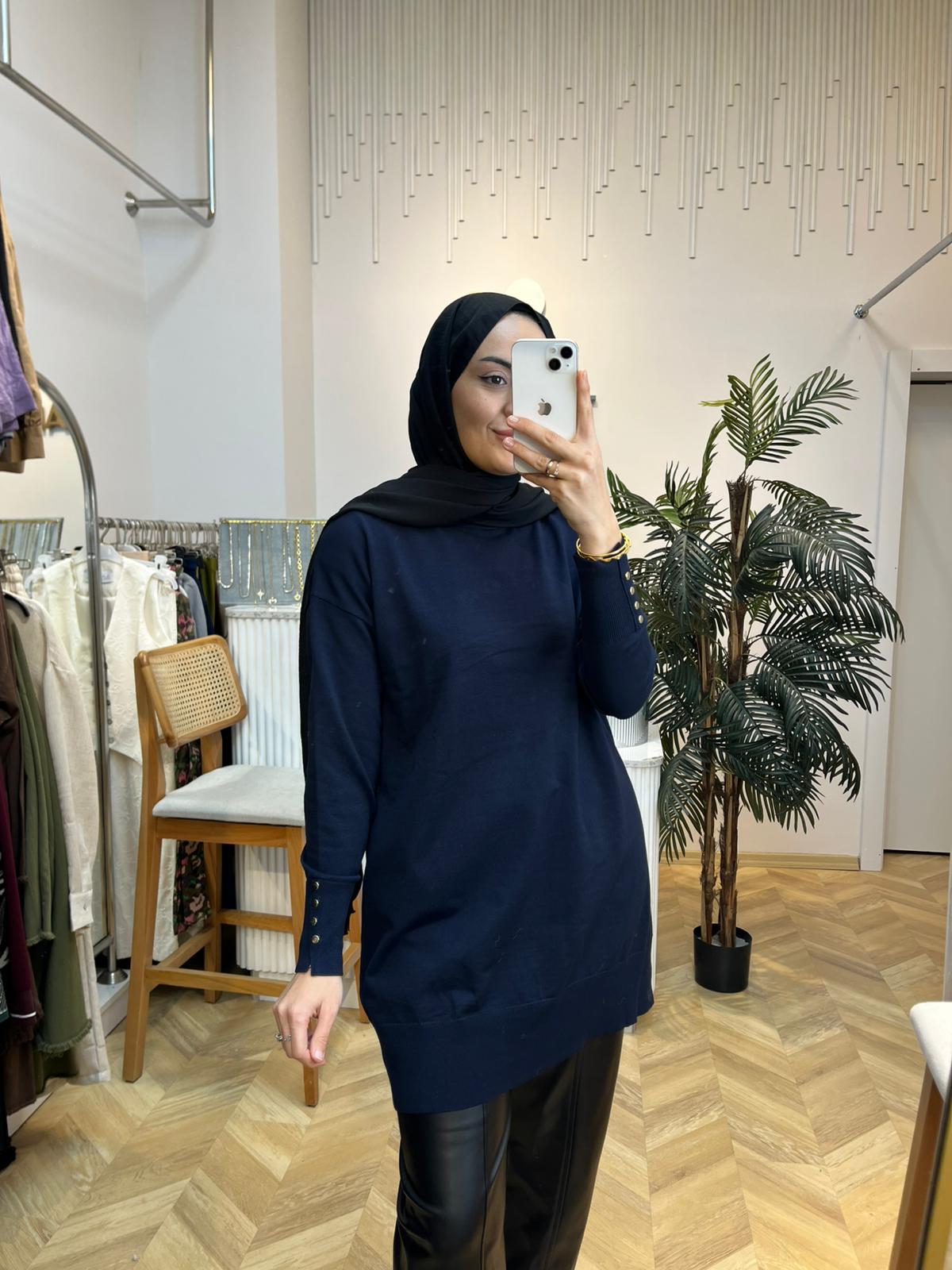 Merserize Tunik Lacivert