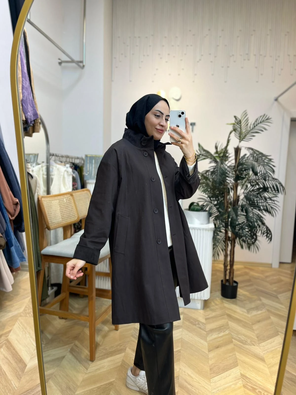 Kadife Kap Garnili  Kahve