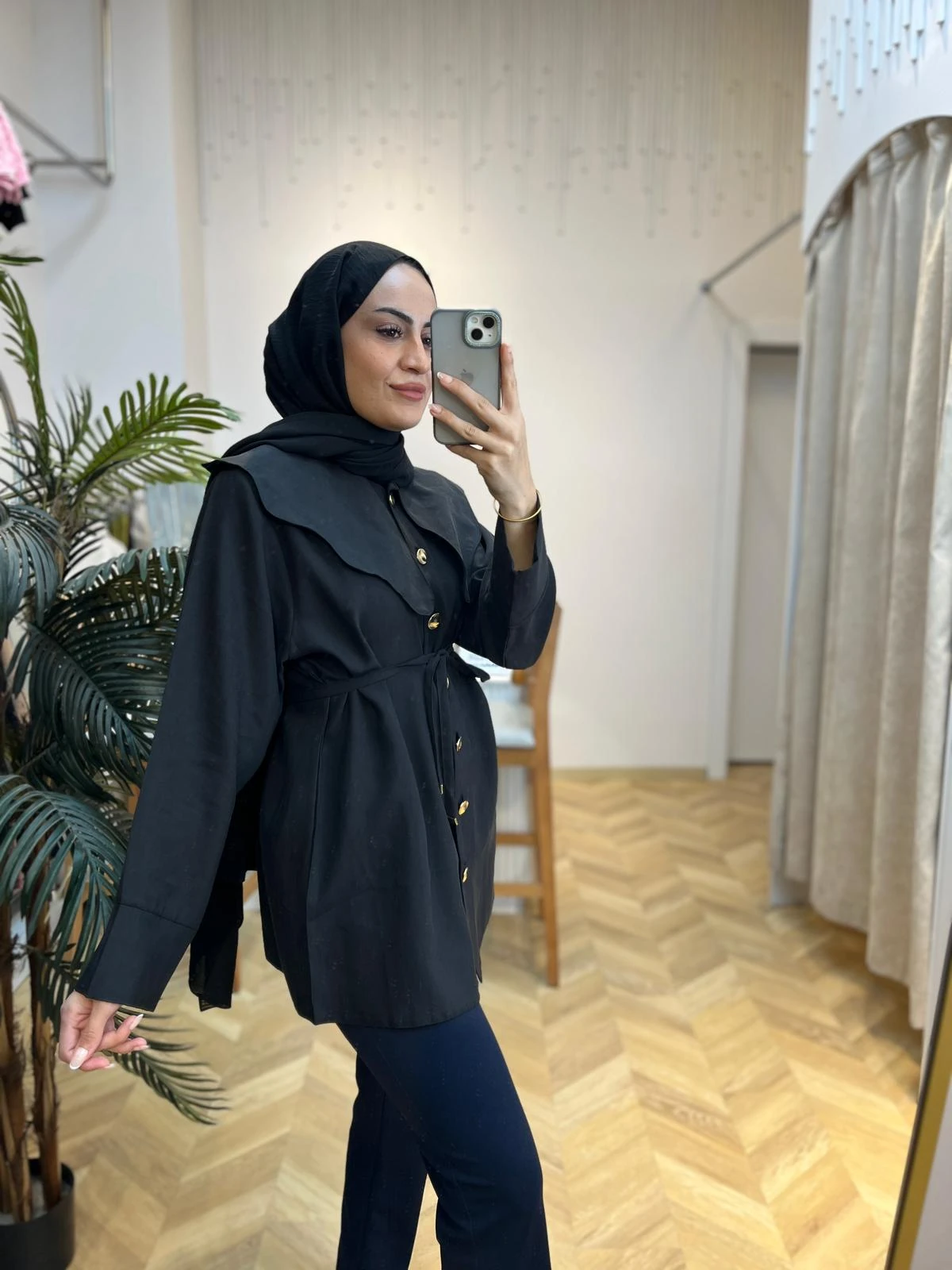 Papatya Gömlek Siyah