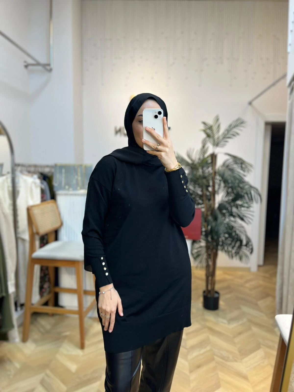 Merserize Tunik Siyah