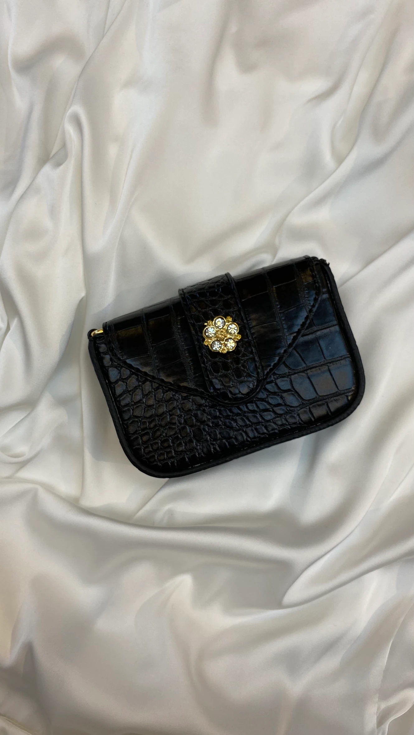 Tokalı Küçük Çanta Siyah