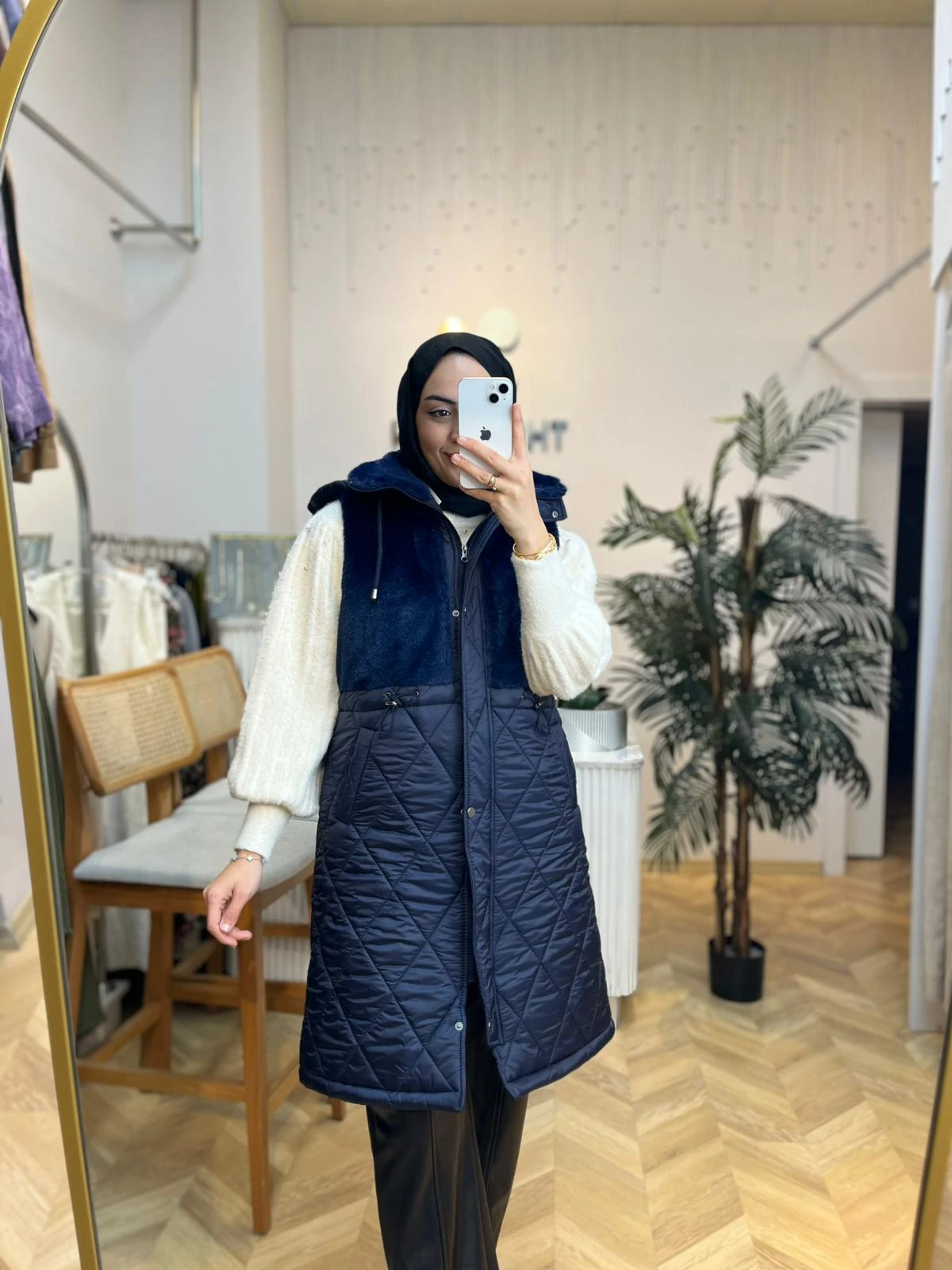 Hatun Kürk Yelek Lacivert