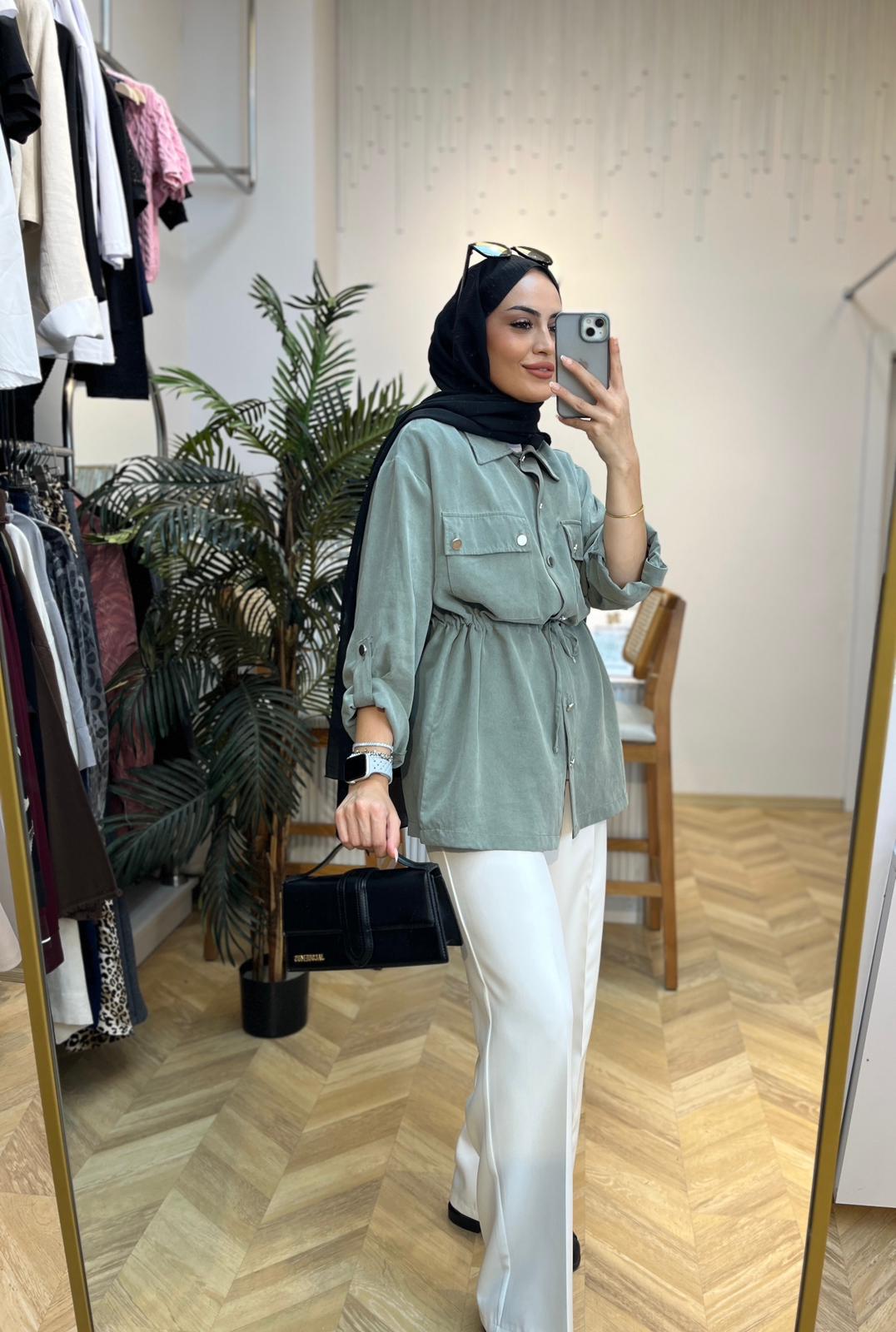 Pamuk Saten Pantolon Beyaz