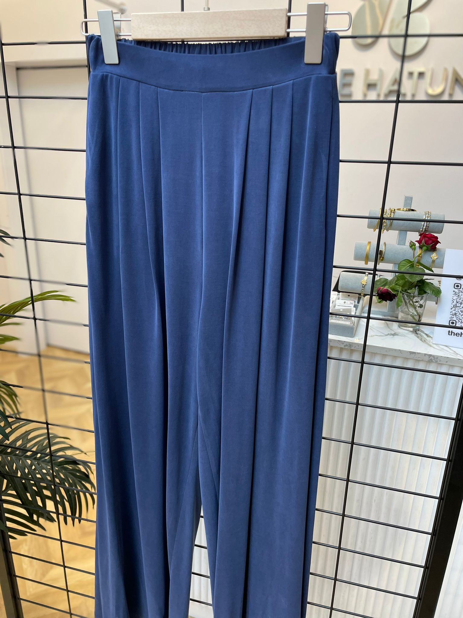 PİLELİ MODAL PANTOLON LACİVERT