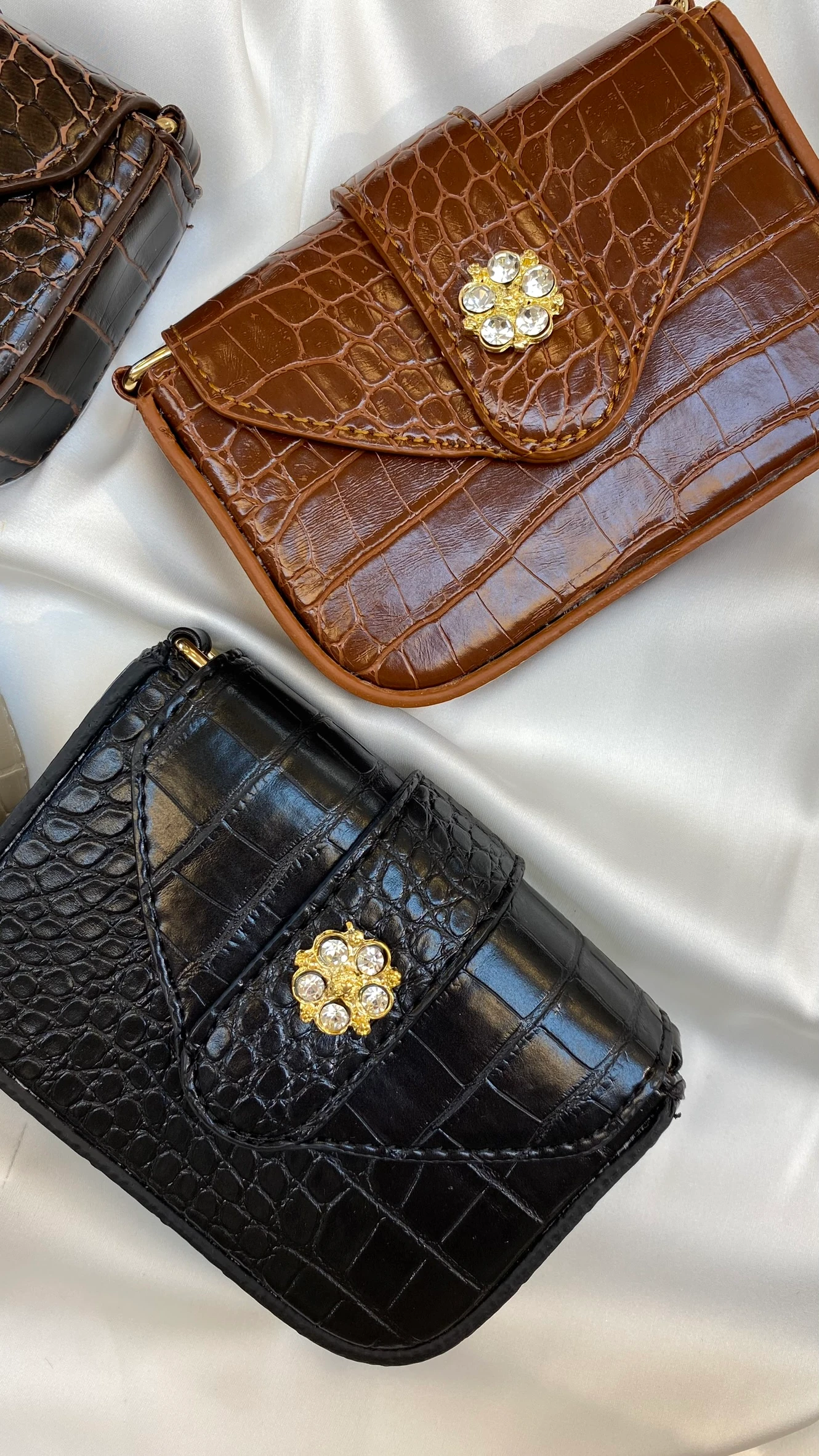 Tokalı Küçük Çanta Siyah