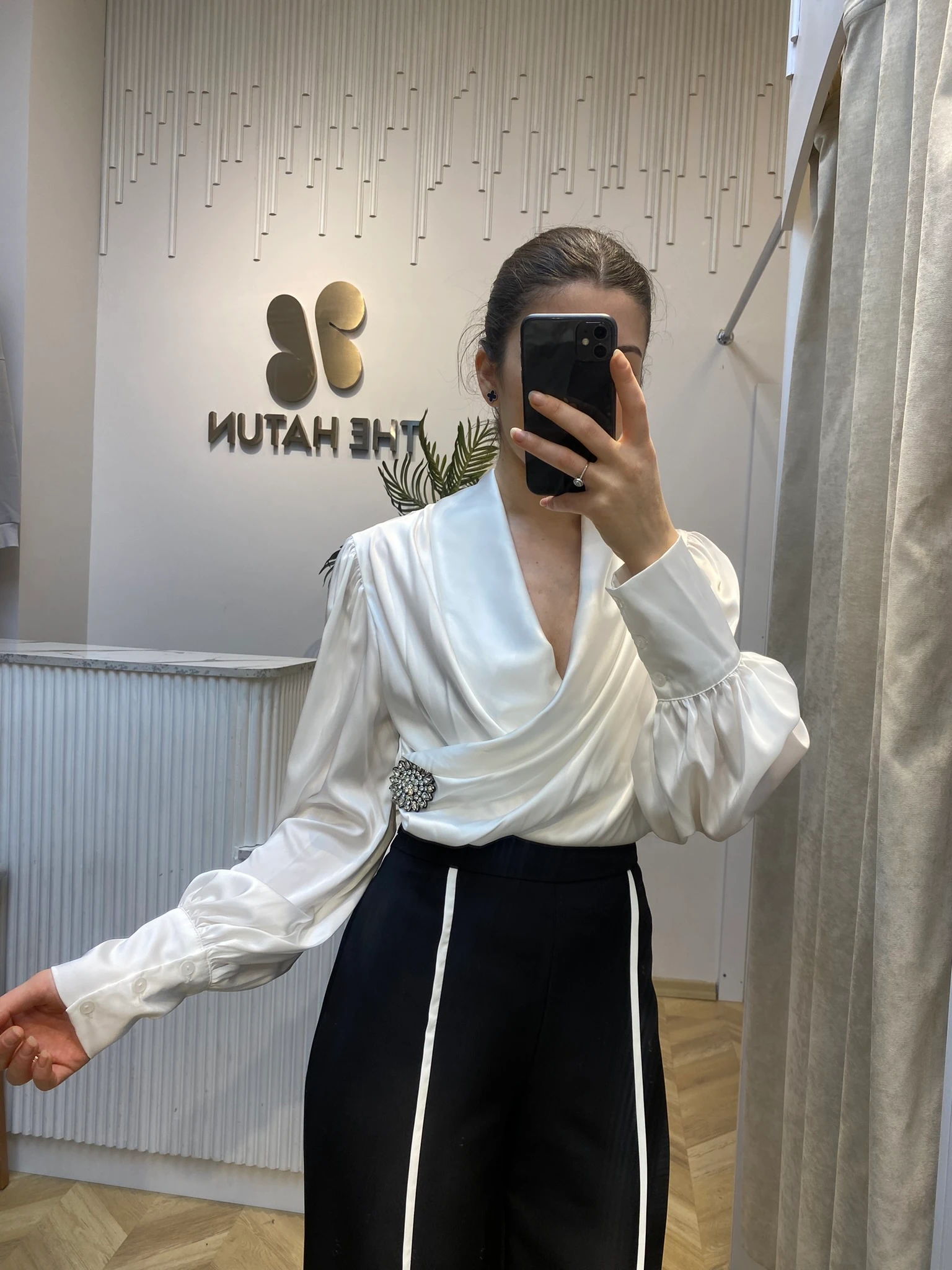 Saten Droplu Gömlek 