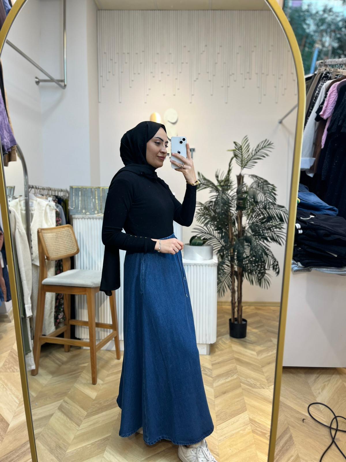 Pamuklu Düğme Detaylı badi Siyah