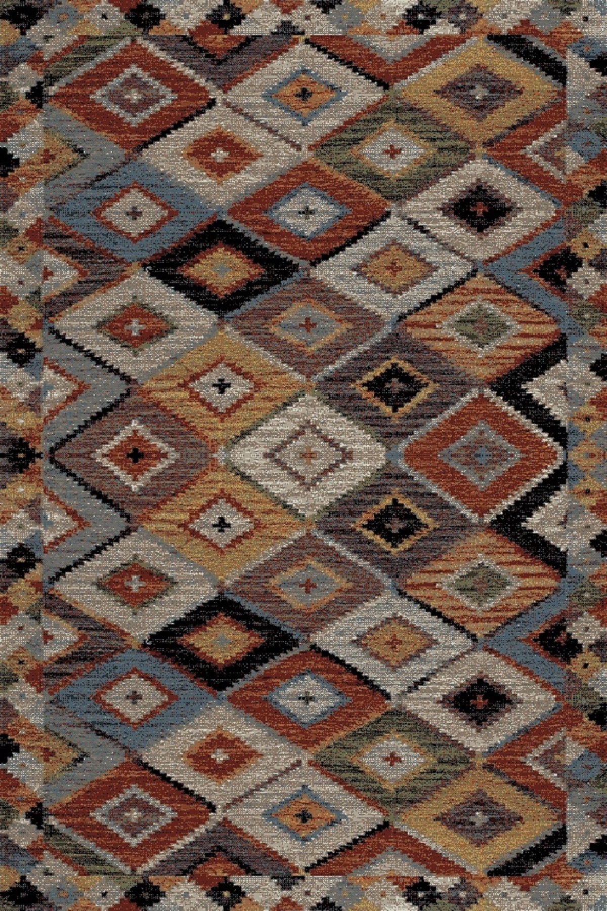 Zikzak Motif Şönil Dokuma Pamuklu Halı PTLN 02039(01)
