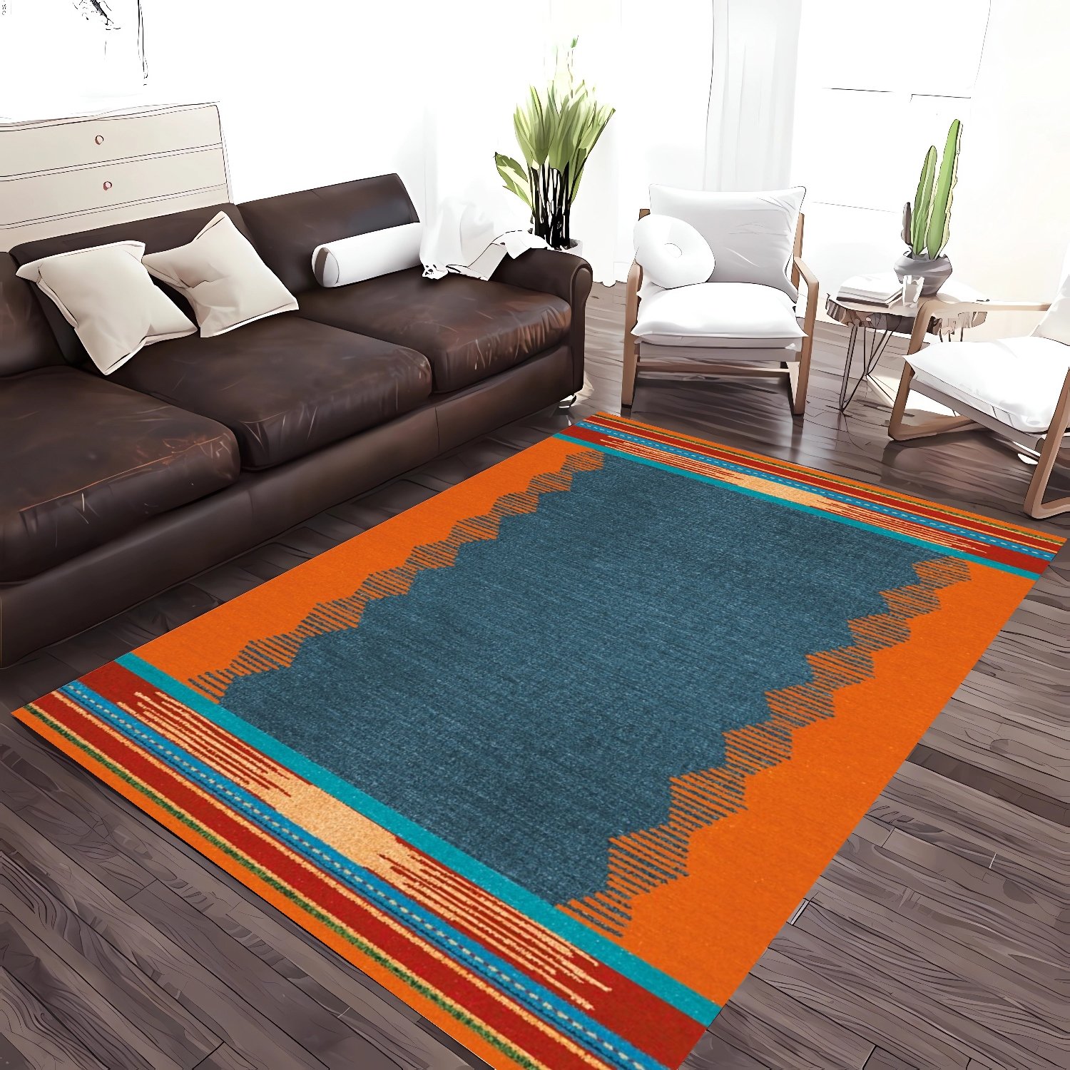 Simetrik Şekilli Modern Halı PTLN 02326(01)