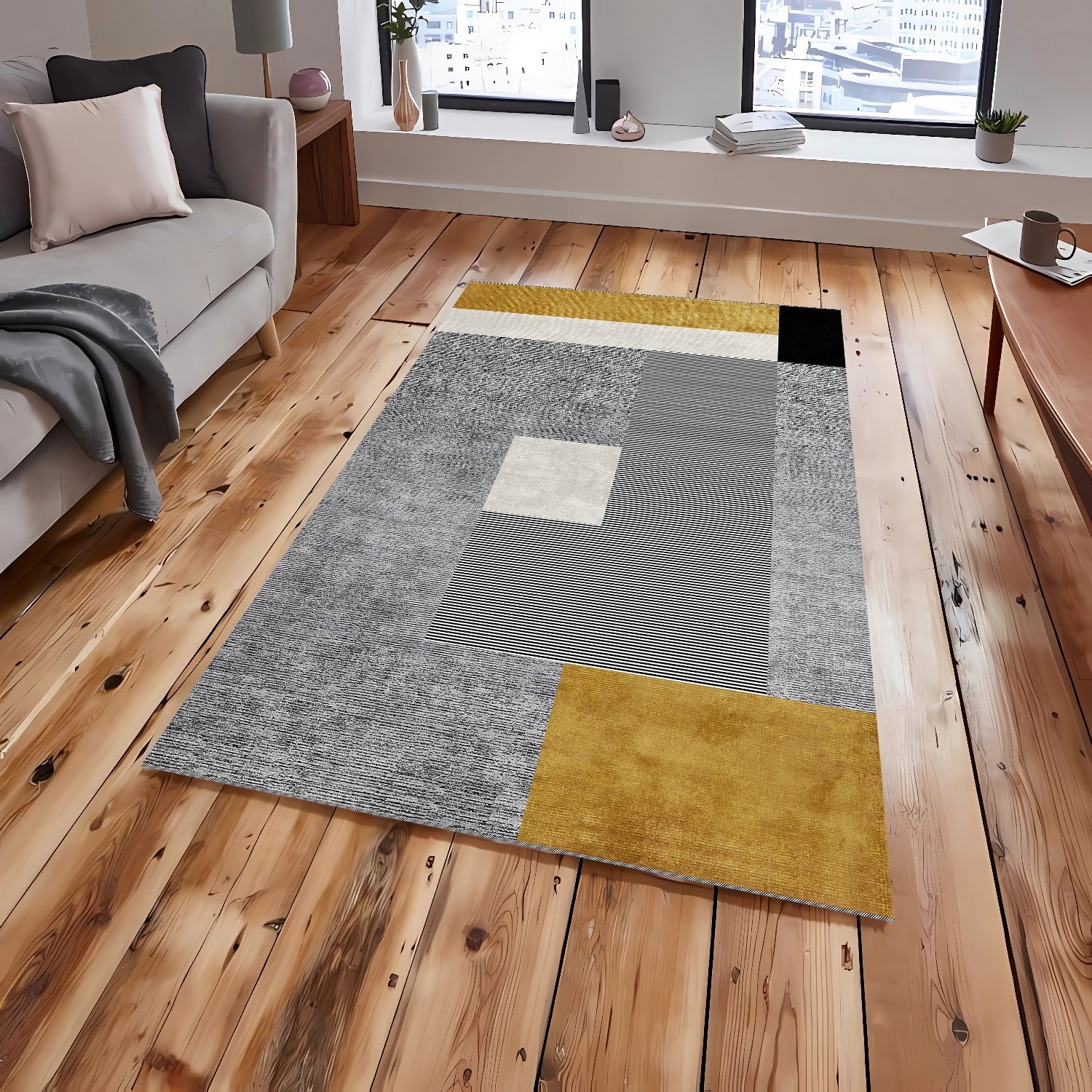 Şönil Dokuma Pamuklu Modern Halı PTLN 01153(01)