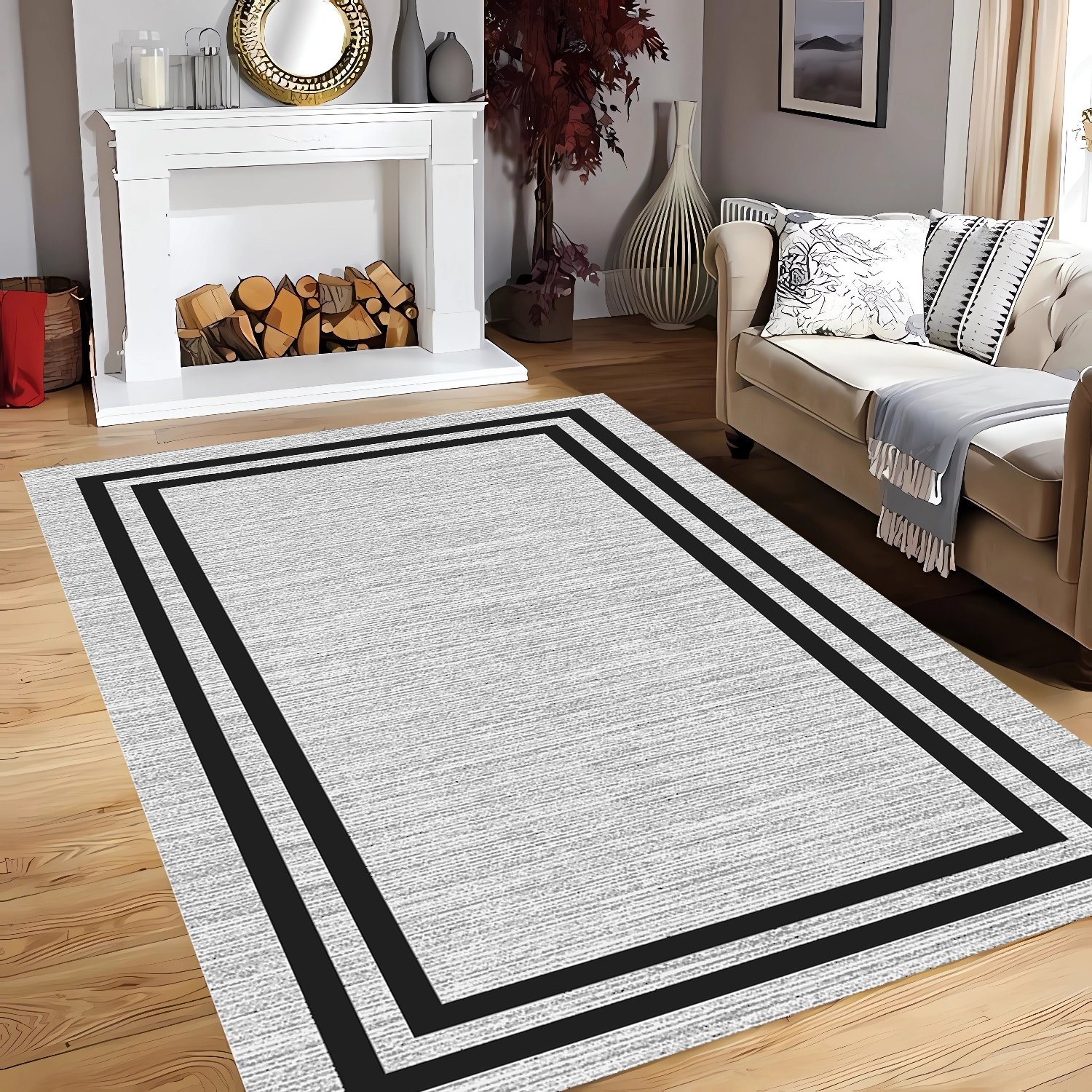 Şönil Dokuma Pamuklu Modern Halı PTLN 01274(00) Renk Varyantlı