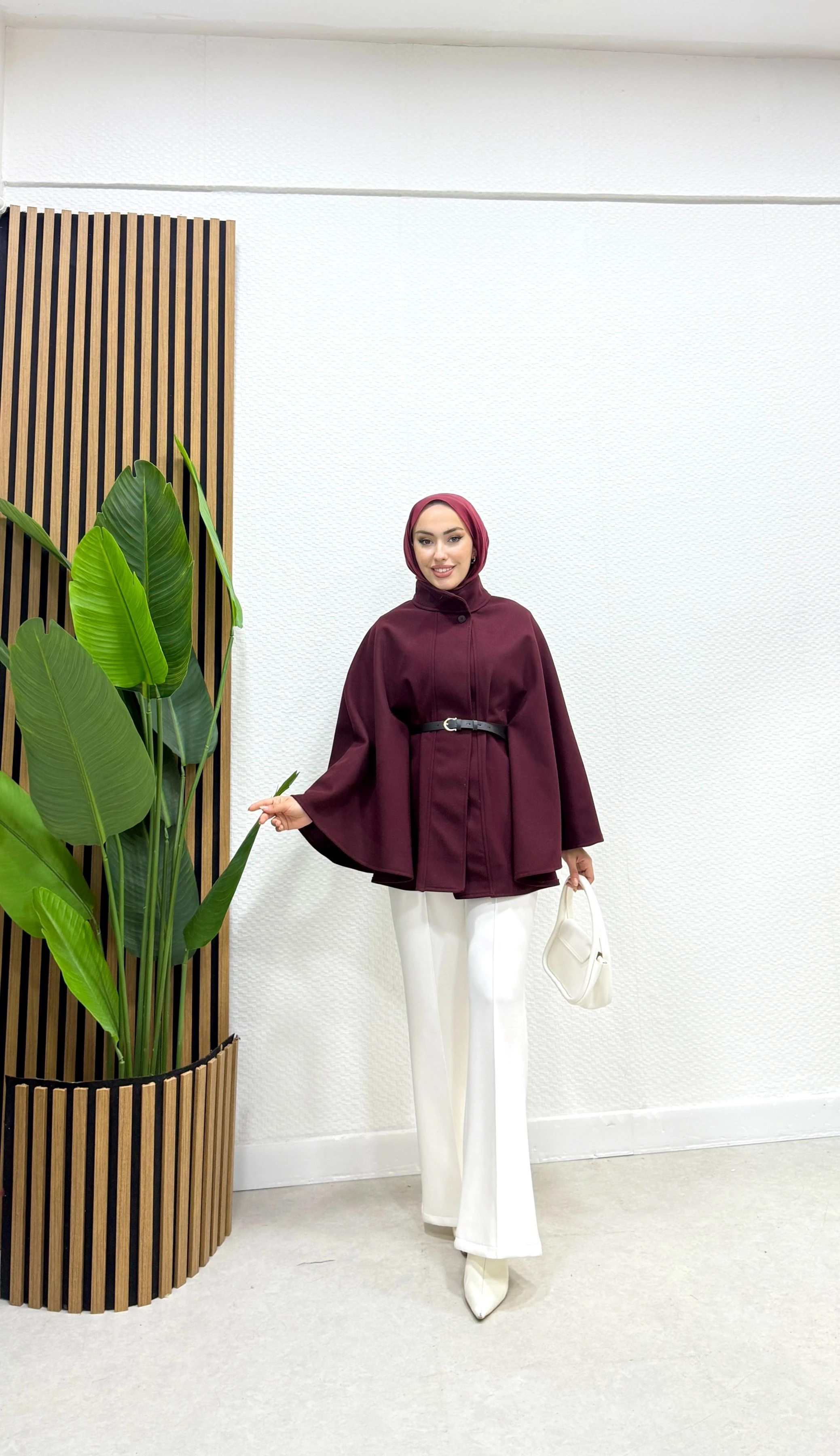 Kemerli Düğmeli Panço 2803