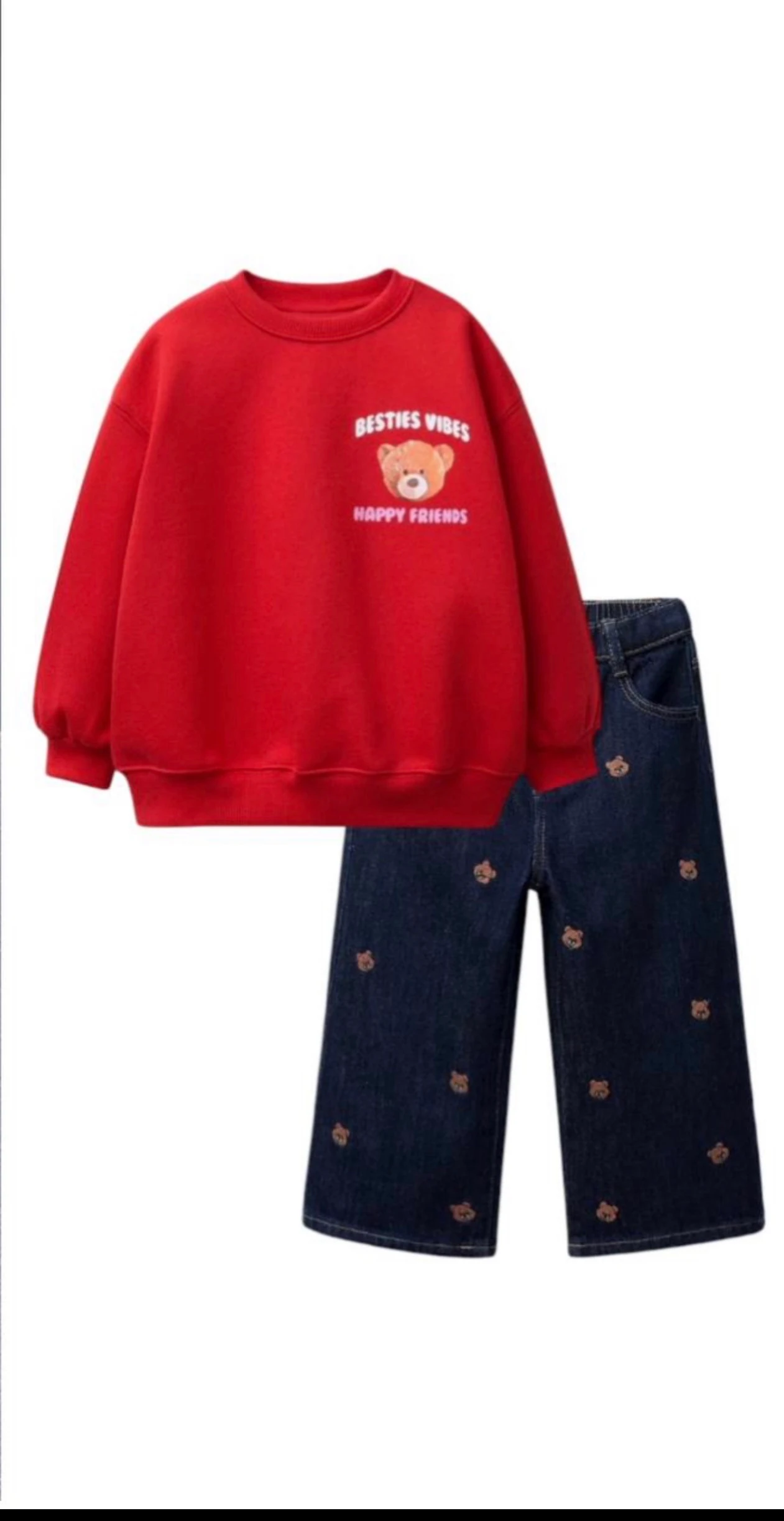 La’ciel Ayıcık Detay Sweat/Jean Takım