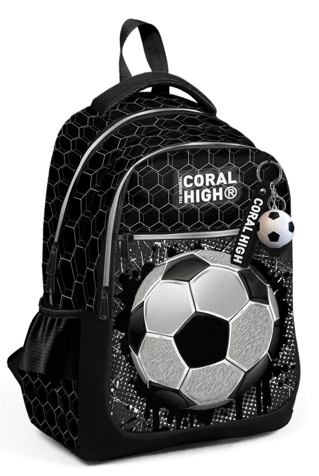 CORAL HİGH FUTBOL DESENLİ 3'LÜ OKUL ÇANTA SETİ