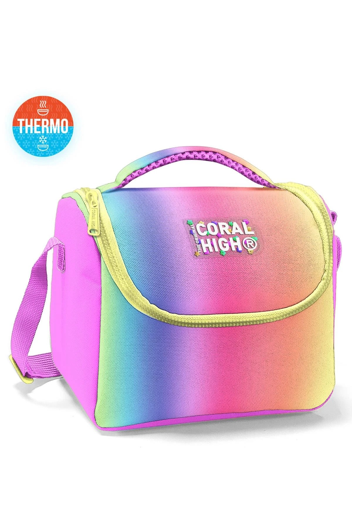 CORAL HİGH RENK ÇİZGİLİ 3'LÜ OKUL ÇANTA SETİ