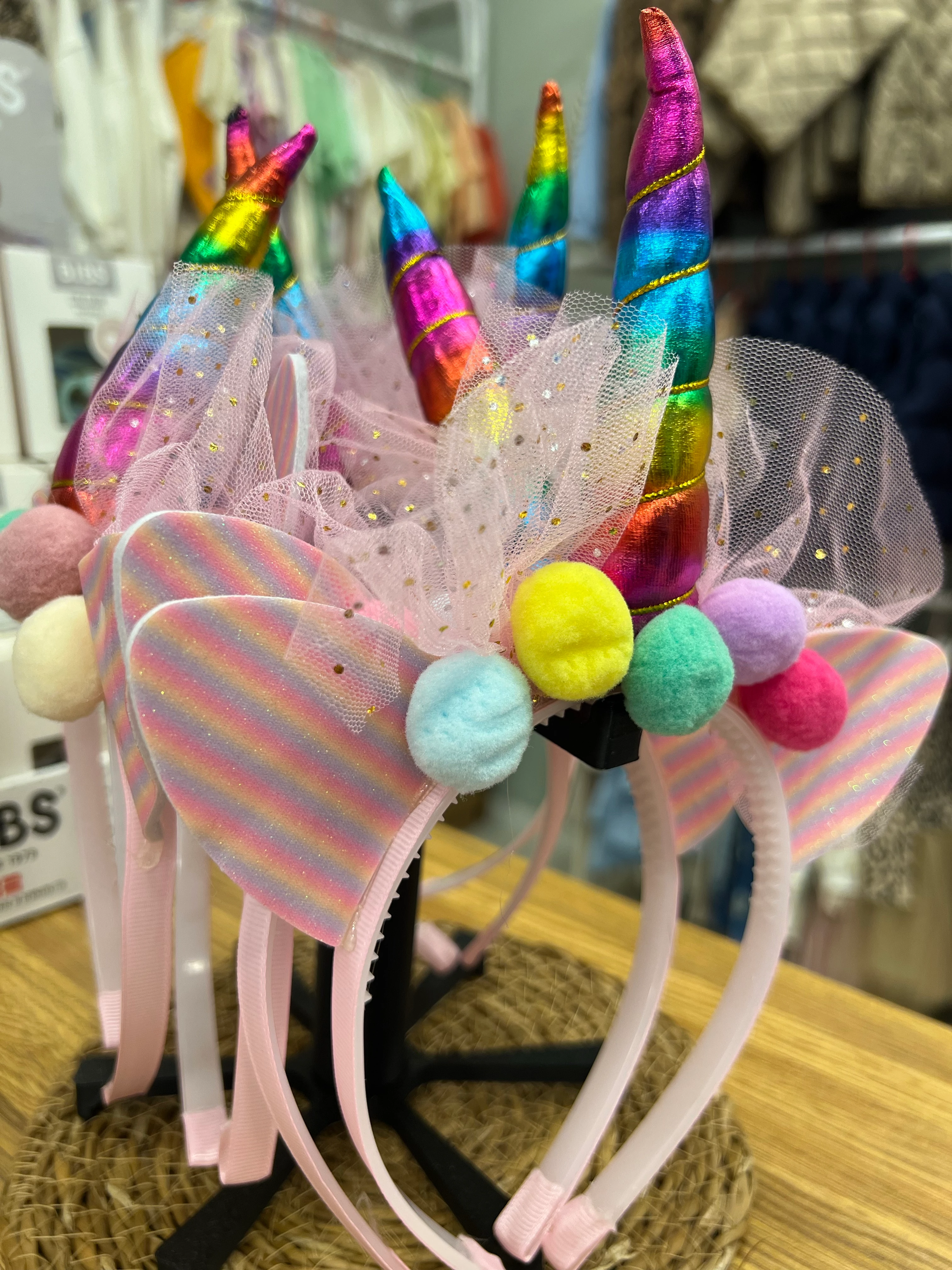 PonPon ve Tül Detaylı Unicorn Taç