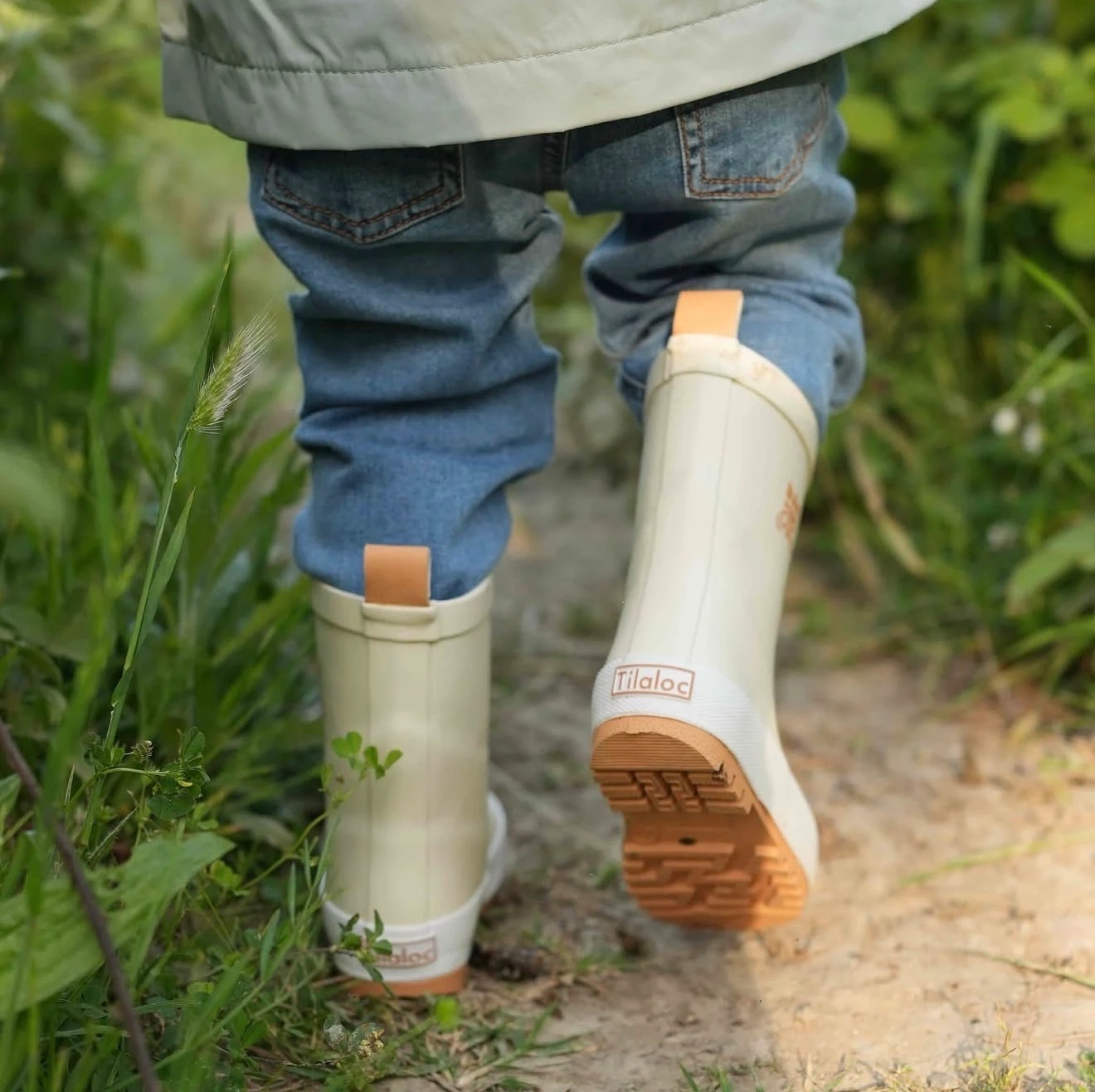 Tilaloc Su Geçirmez Organik Yağmur Botu - Krem