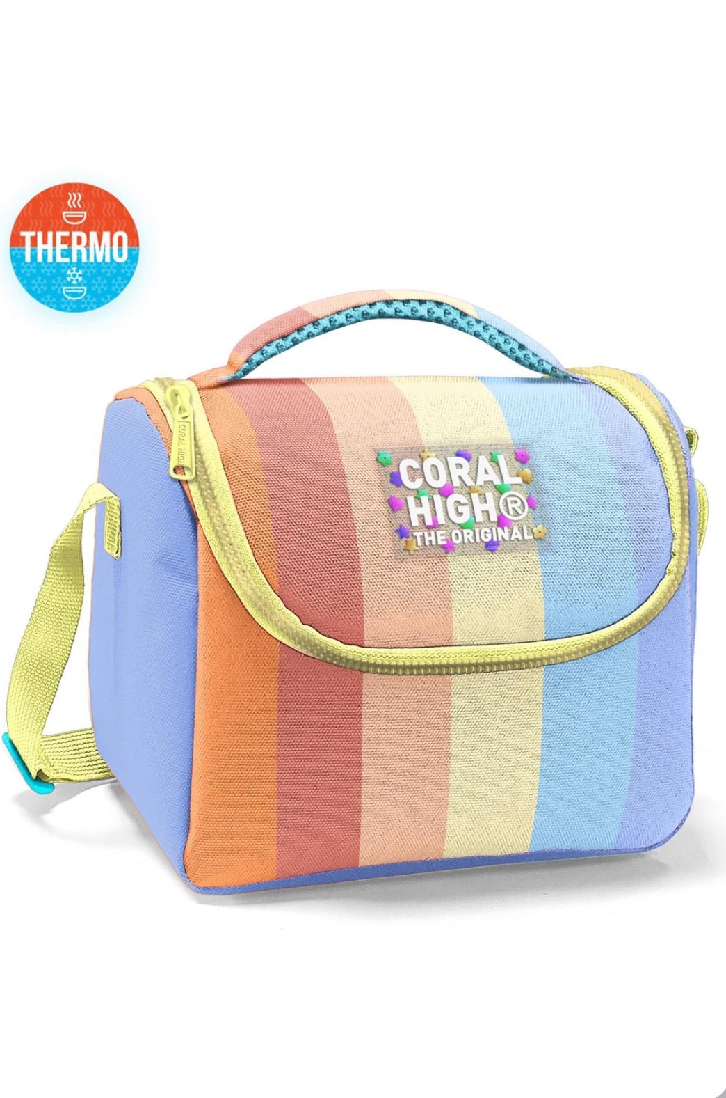 Coral High Çizgili Model Çanta ve Beslenme Çantası