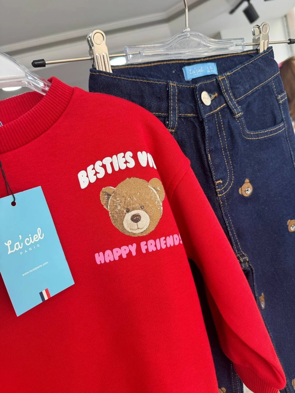 La’ciel Ayıcık Detay Sweat/Jean Takım