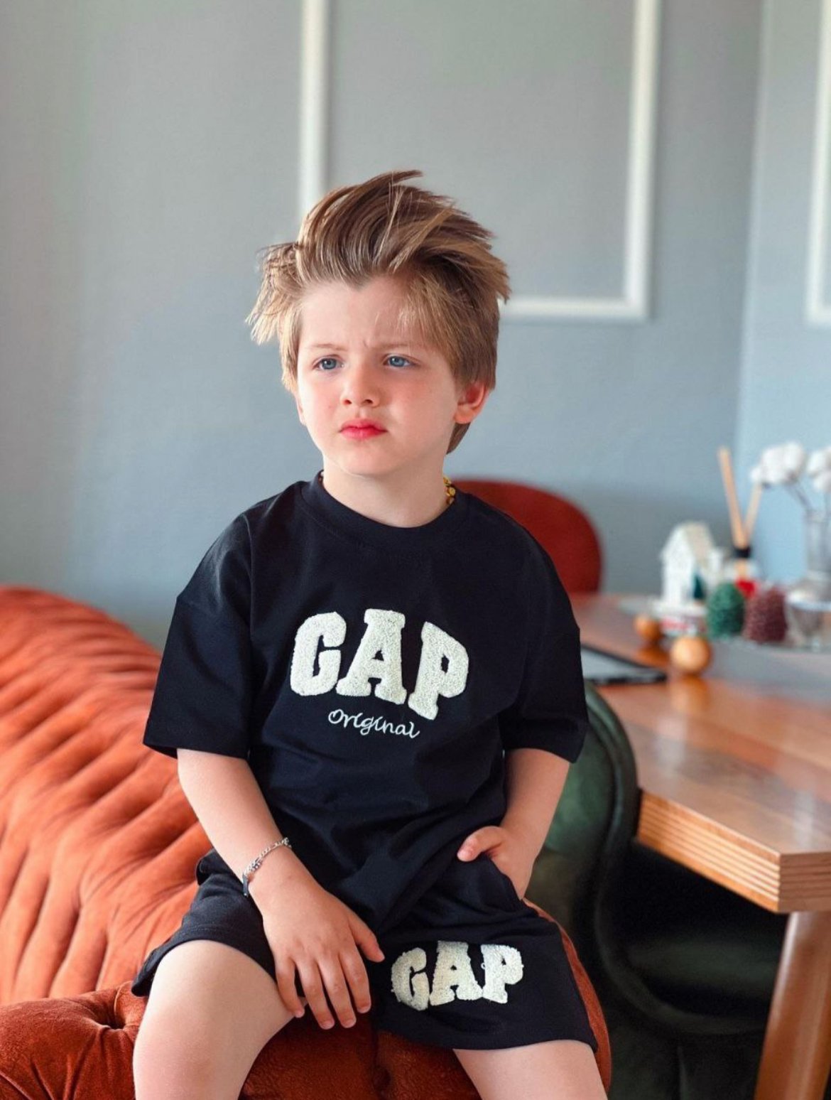 GAP PUNCH İŞLEME ŞORTLU TAKIM