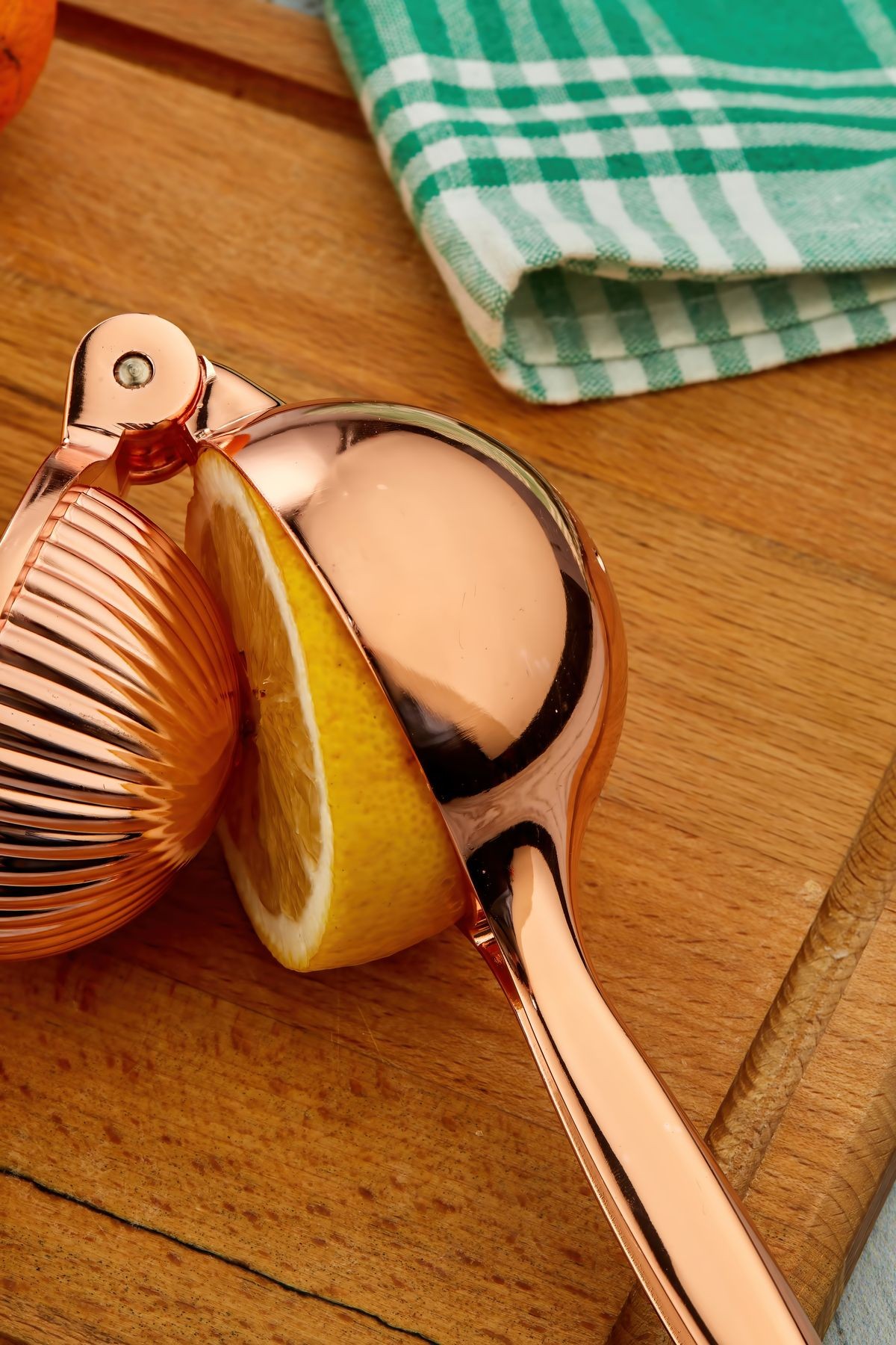 Premium Rose Gold Limon Sıkacağı Lüks Narenciye Sıkacağı Bakır Kaplama