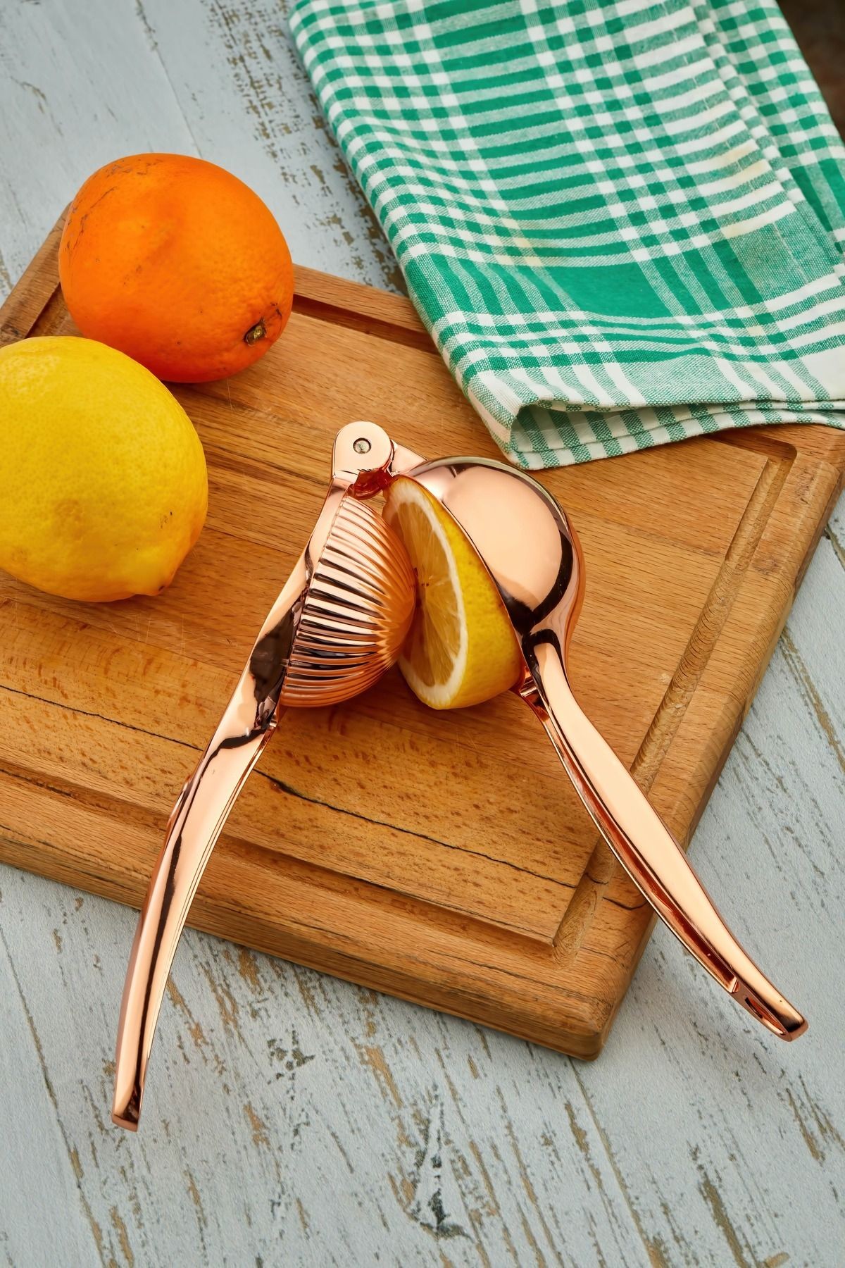 Premium Rose Gold Limon Sıkacağı Lüks Narenciye Sıkacağı Bakır Kaplama